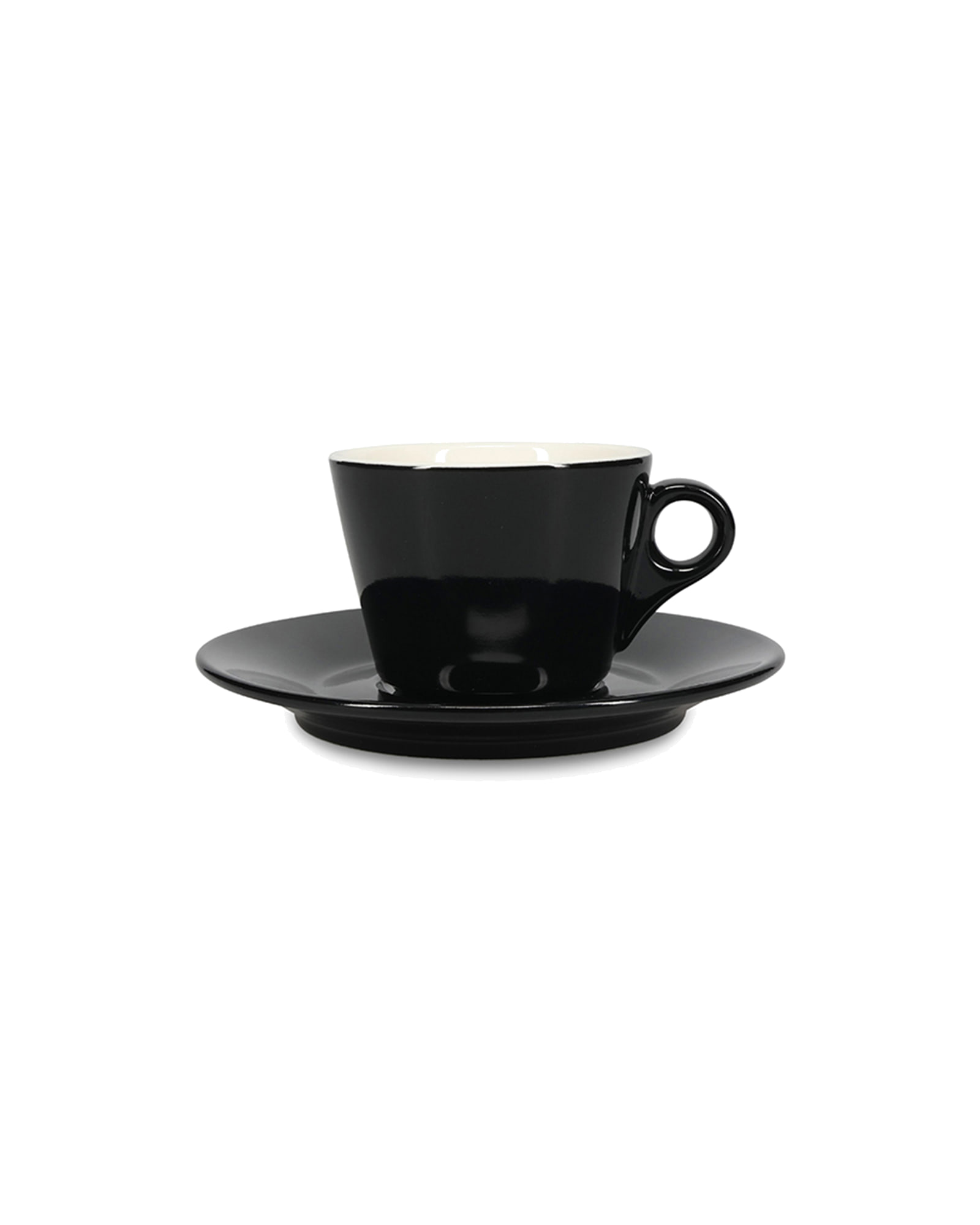 Barista Untertasse aus Porzellan, für Tasse 160 ml und 205 ml, Schwarz, Ø 15,5 cm, Ansicht 3