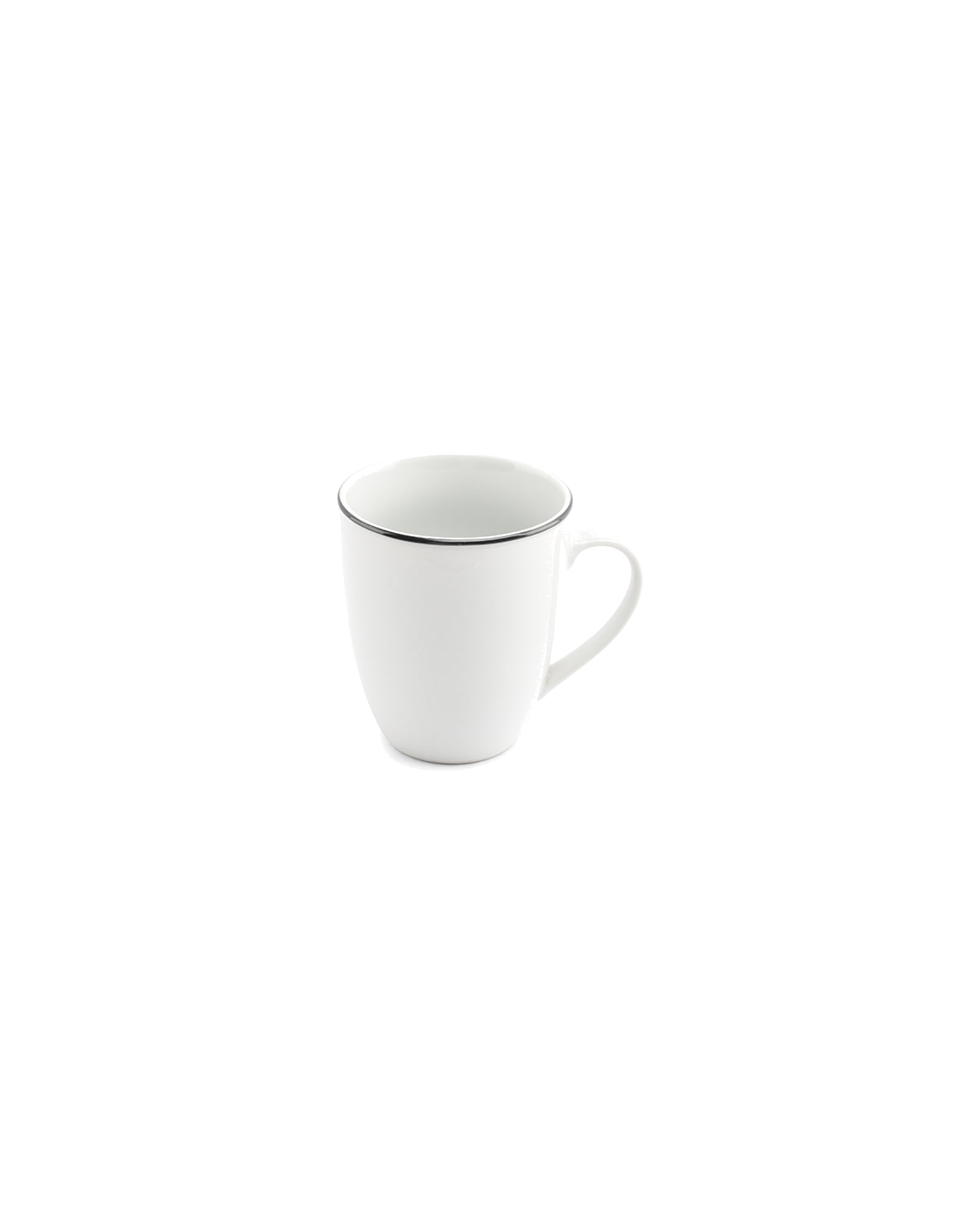 Basic White Becher aus Porzellan, schwarzer Rand, 380 ml, Ansicht 2