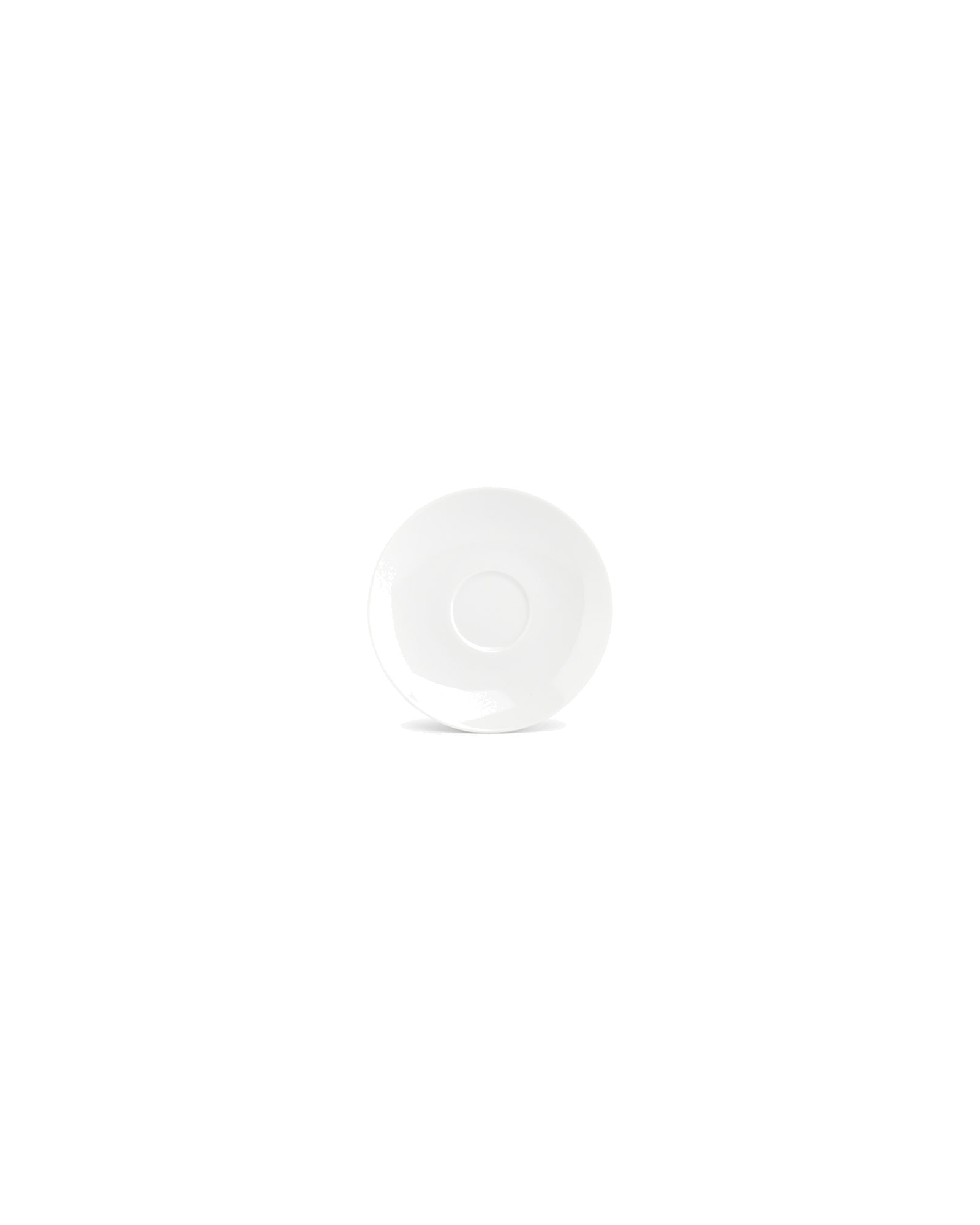 Basic White Mokka-Untertasse aus Porzellan, Ø 12,5 cm, Ansicht 1