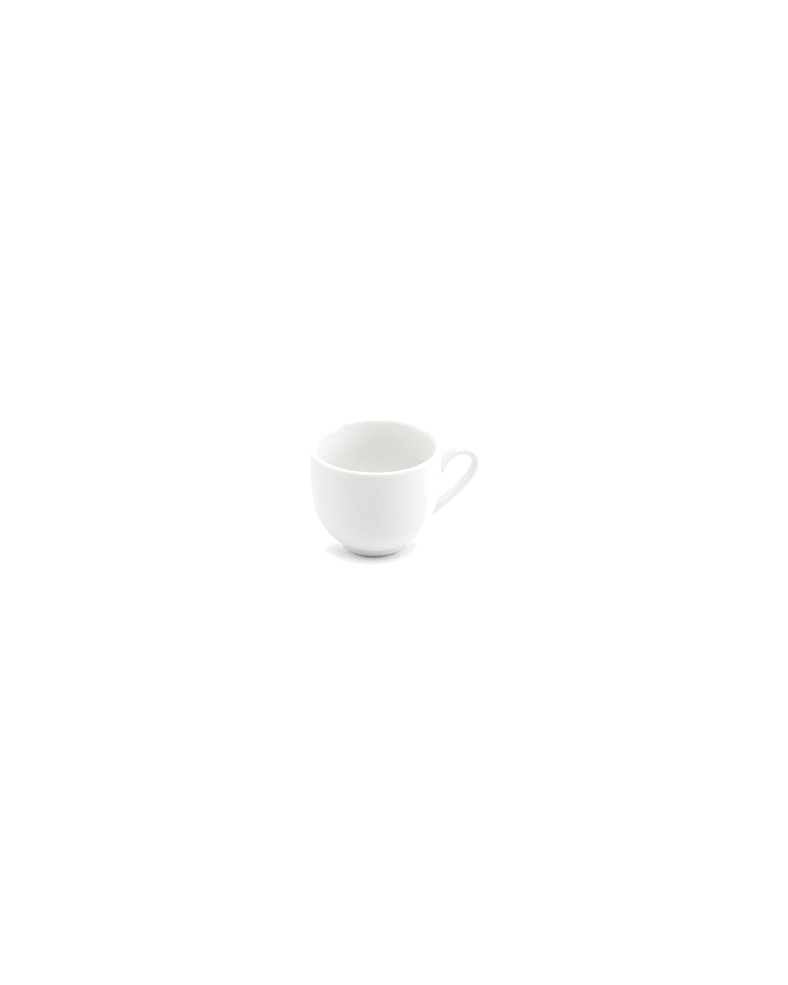 Basic White Mokkatasse aus Porzellan, 100 ml, Ansicht 2
