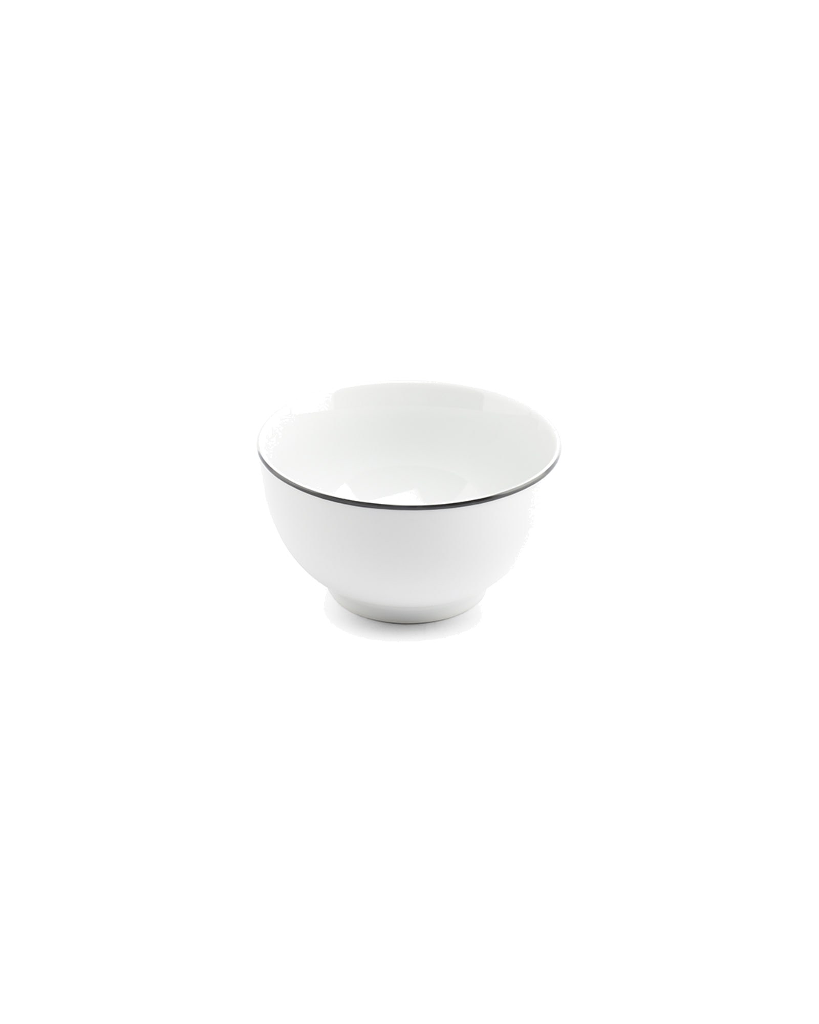 Basic White Schale aus Porzellan, schwarzer Rand, Ø 14 cm, Ansicht 2