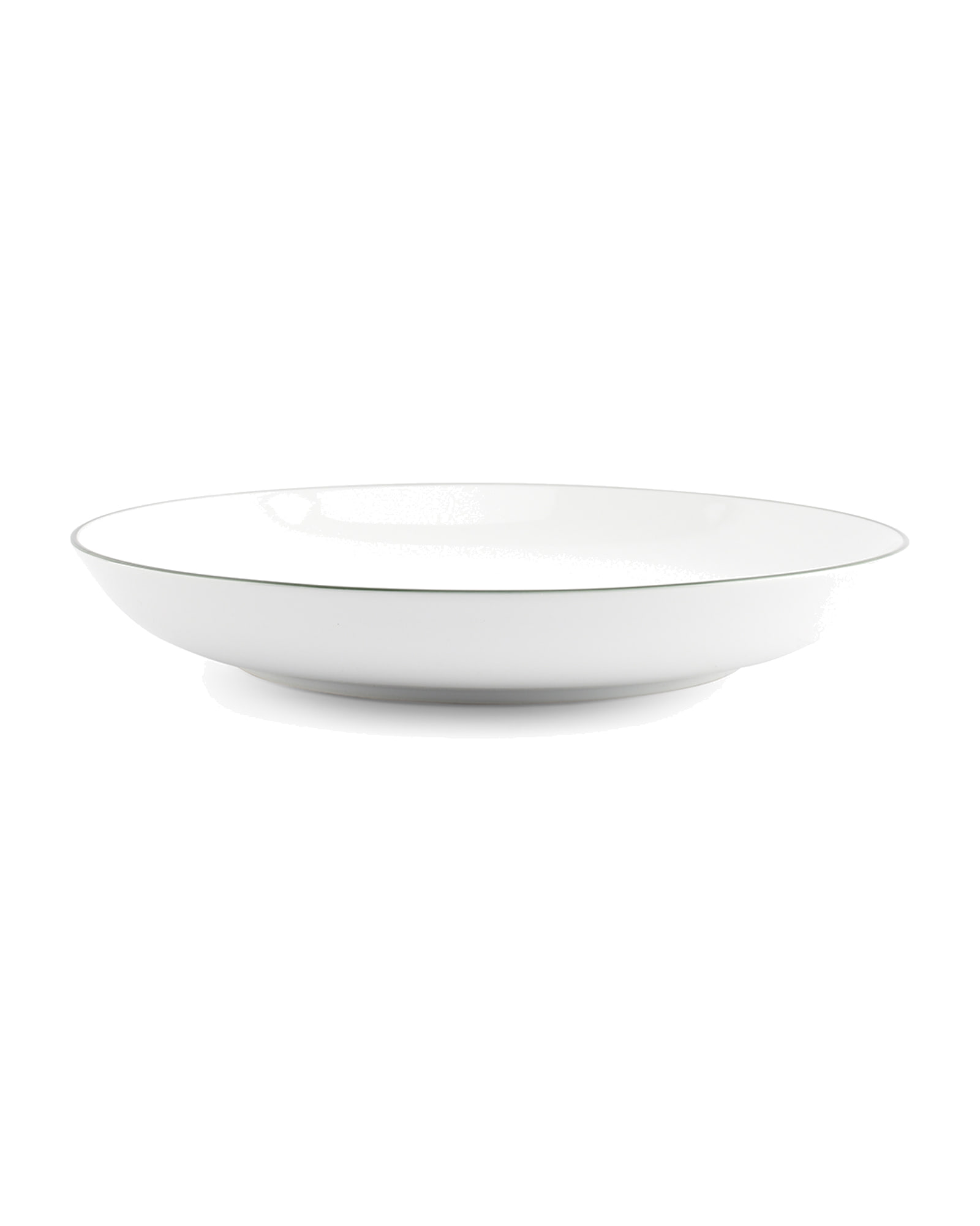 Basic White Schale aus Porzellan, Coupe grüner Rand, Ø 27 cm, H 4 cm, Ansicht 2