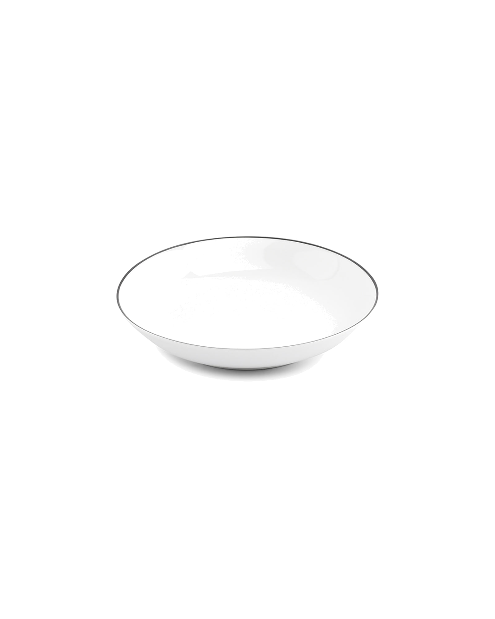 Basic White Suppenteller aus Porzellan, Coupe schwarzer Rand, Ø 21 cm, H 4 cm, Ansicht 1
