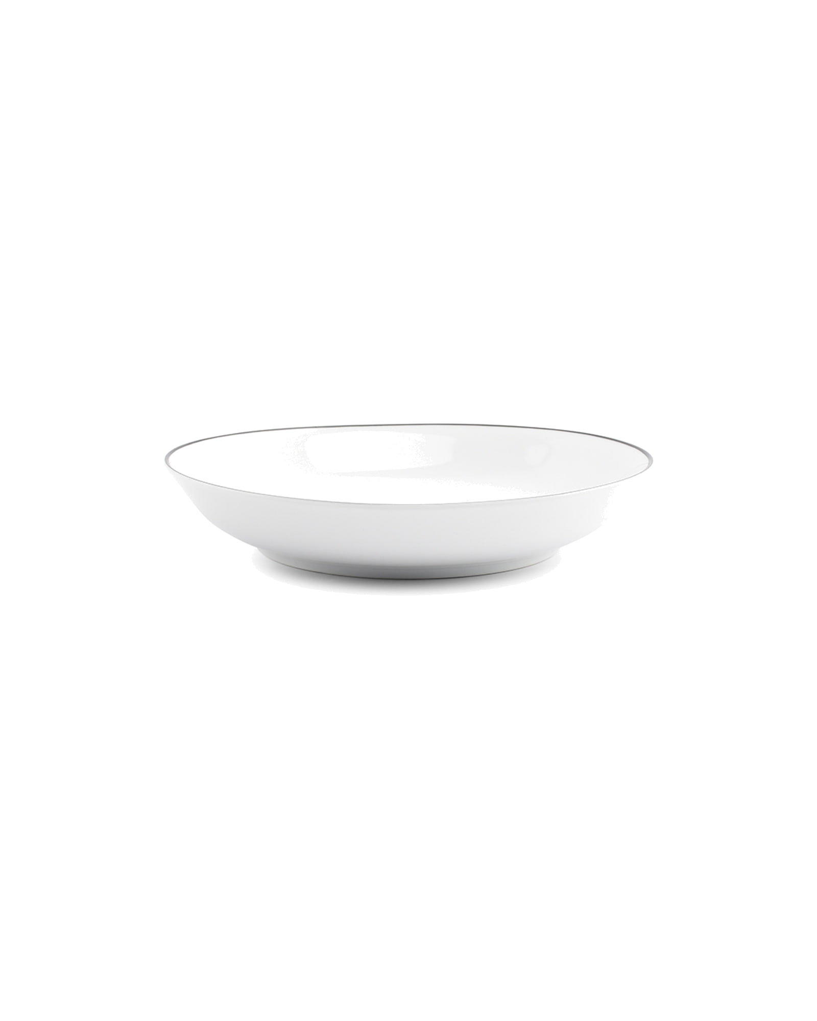 Basic White Suppenteller aus Porzellan, Coupe schwarzer Rand, Ø 21 cm, H 4 cm, Ansicht 2