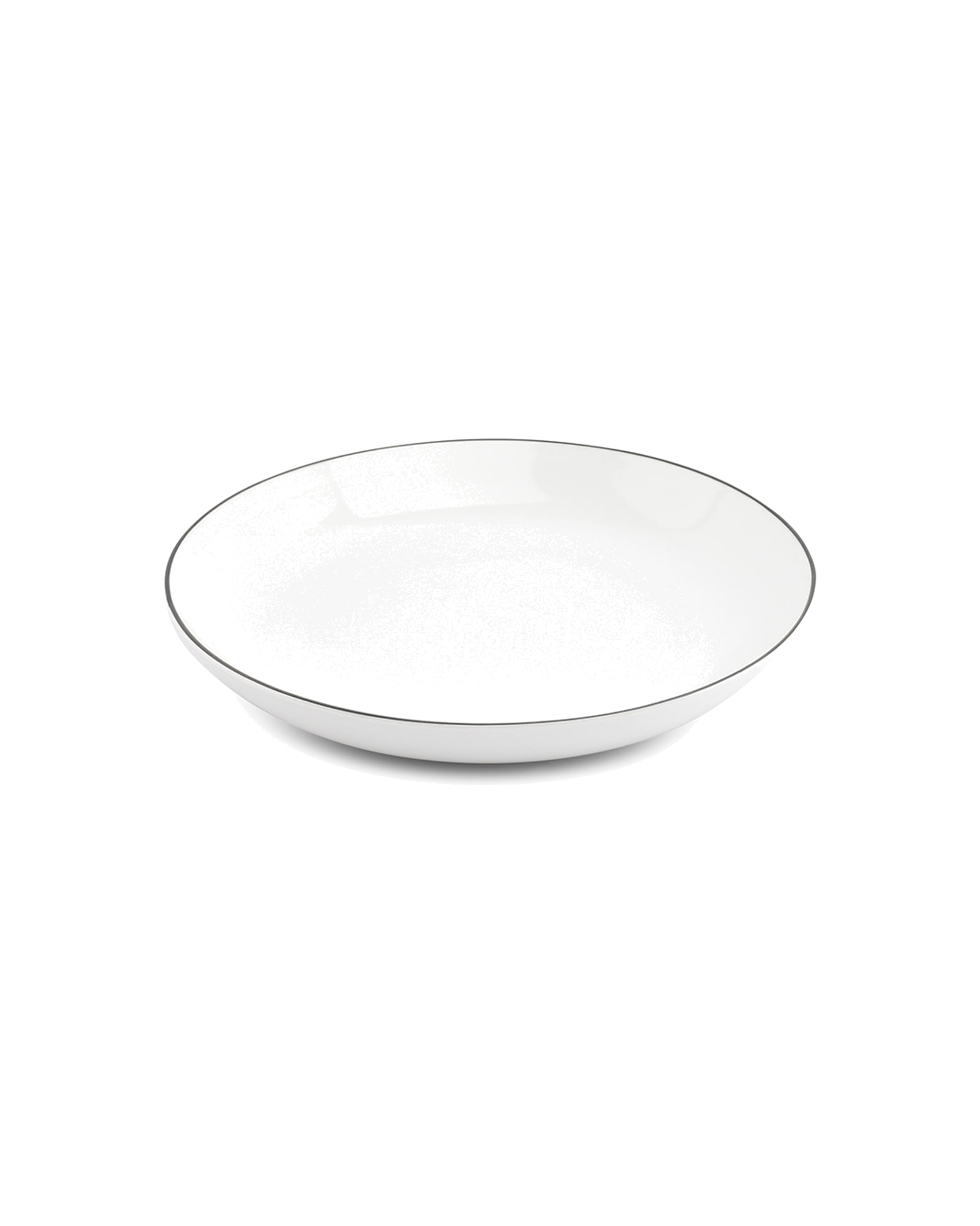 Basic White Suppenteller aus Porzellan, Coupe schwarzer Rand, Ø 27 cm, H 4 cm, Ansicht 1