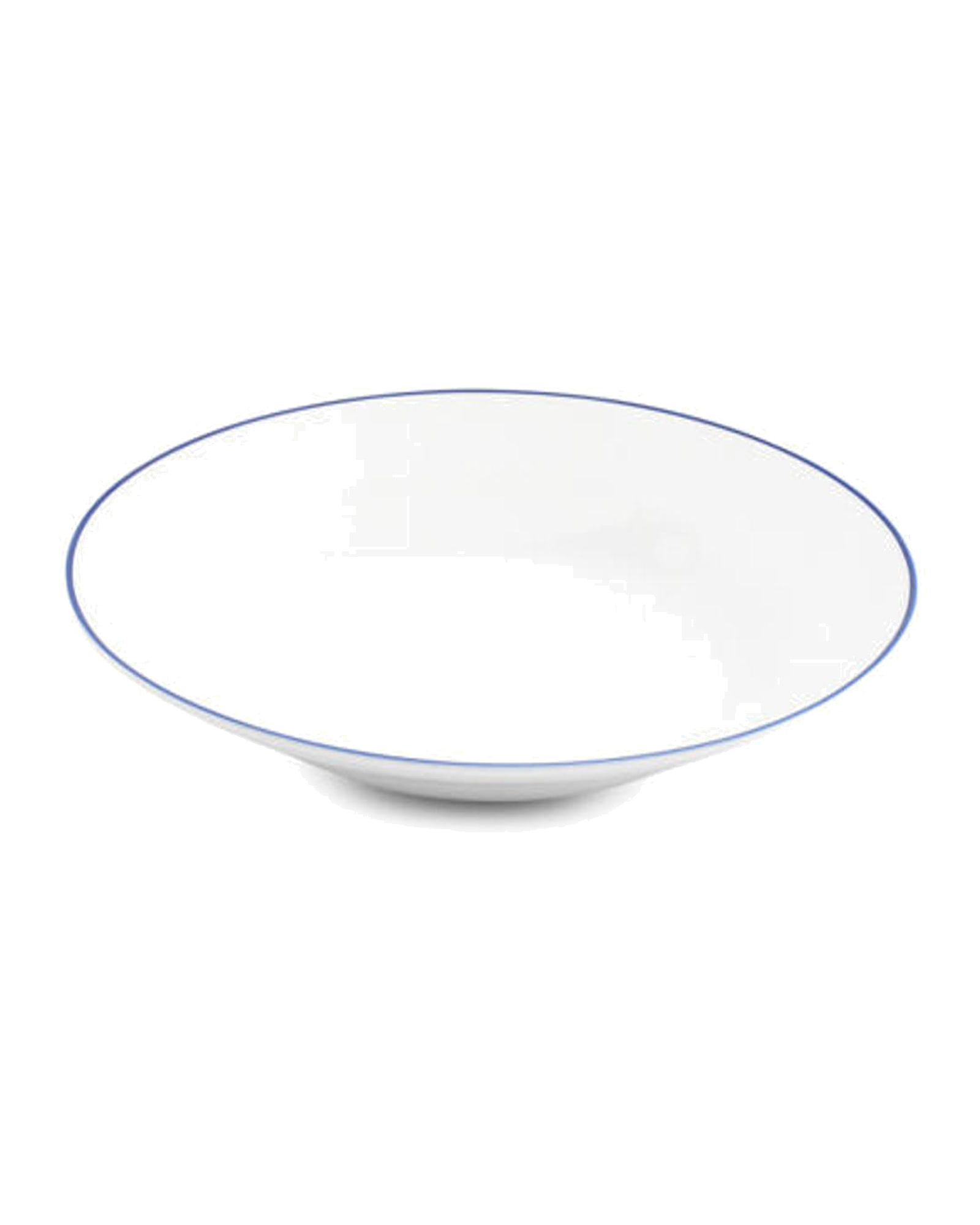 Basic White Suppenteller aus Porzellan, blauer Rand, Ø 23 cm, H 4 cm, Ansicht 1