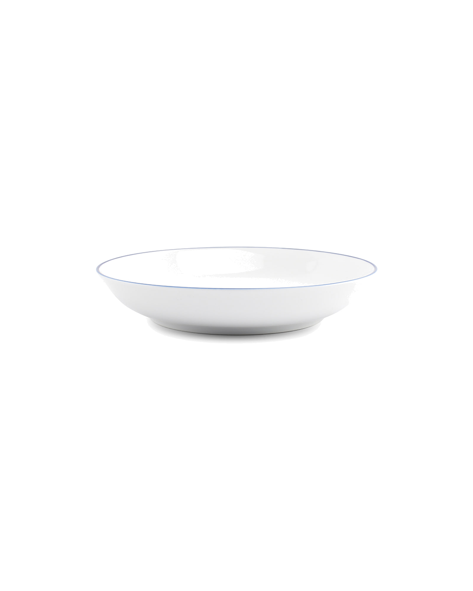 Basic White Suppenteller aus Porzellan, Coupe blauer Rand, Ø 21 cm, H 4 cm, Ansicht 2