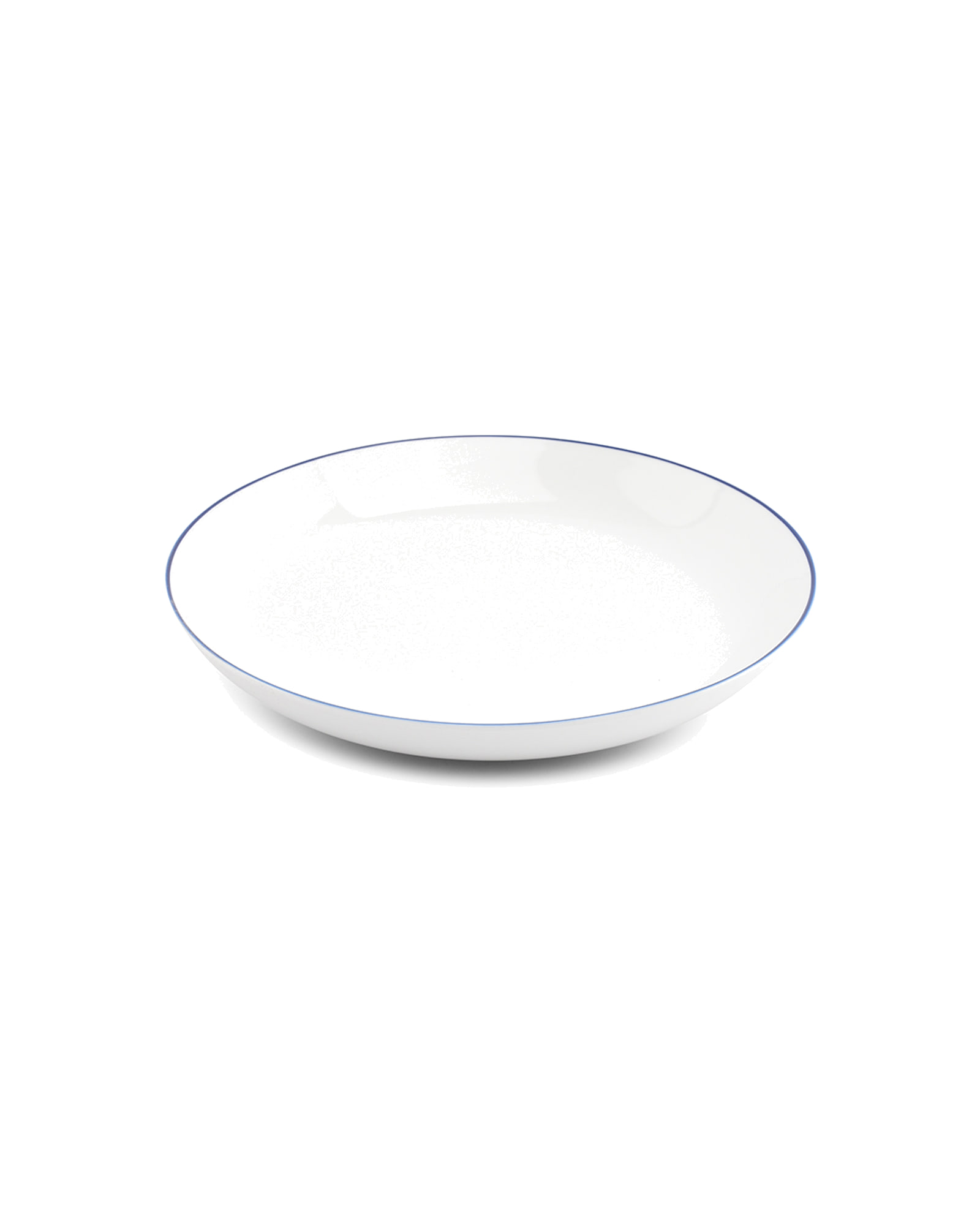Basic White Suppenteller aus Porzellan, Coupe blauer Rand, Ø 27 cm, H 4 cm, Ansicht 1