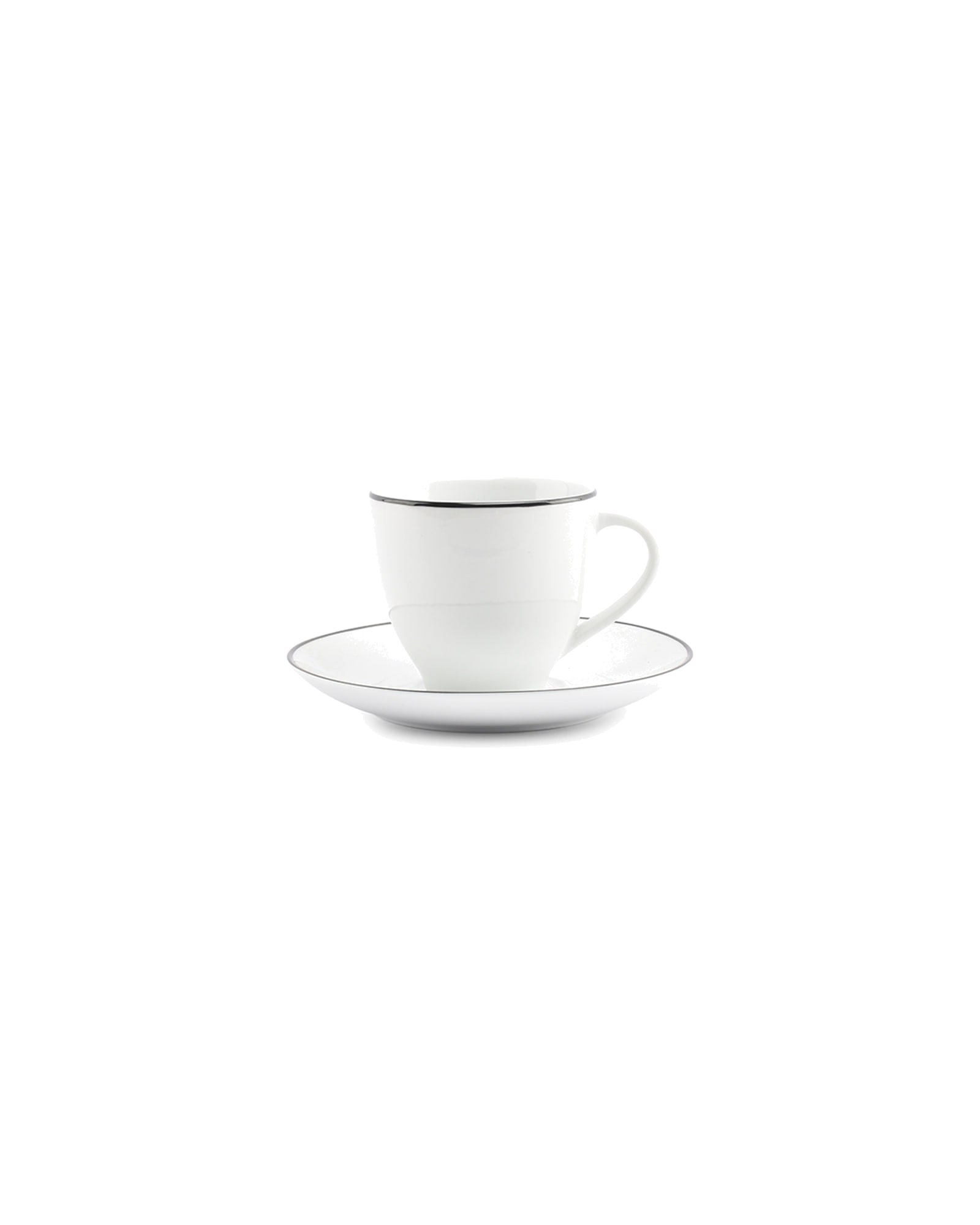 Basic White Tasse aus Porzellan, schwarzer Rand, 200 ml, Ansicht 3