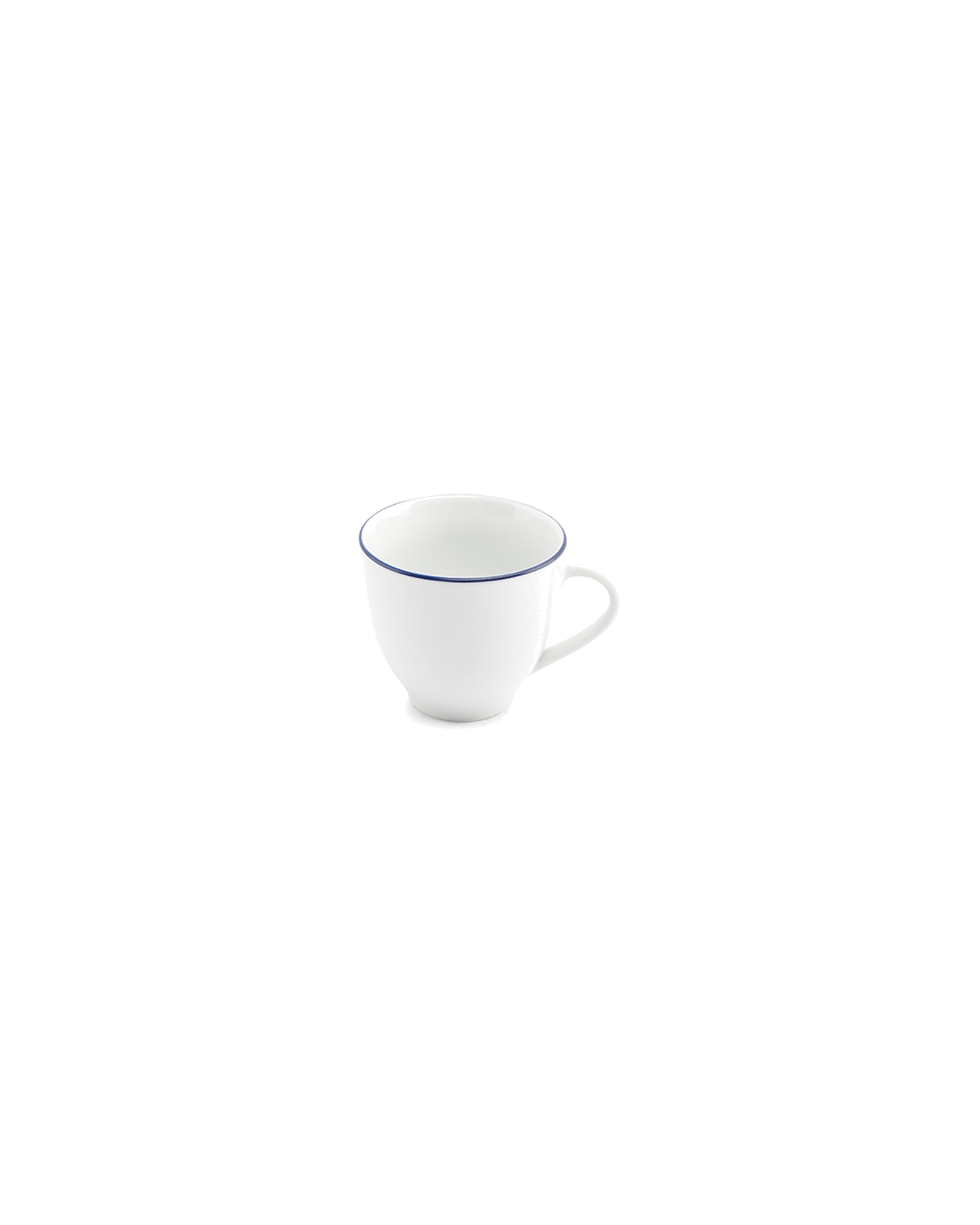 Basic White Tasse aus Porzellan, blauer Rand, 200 ml, Ansicht 2