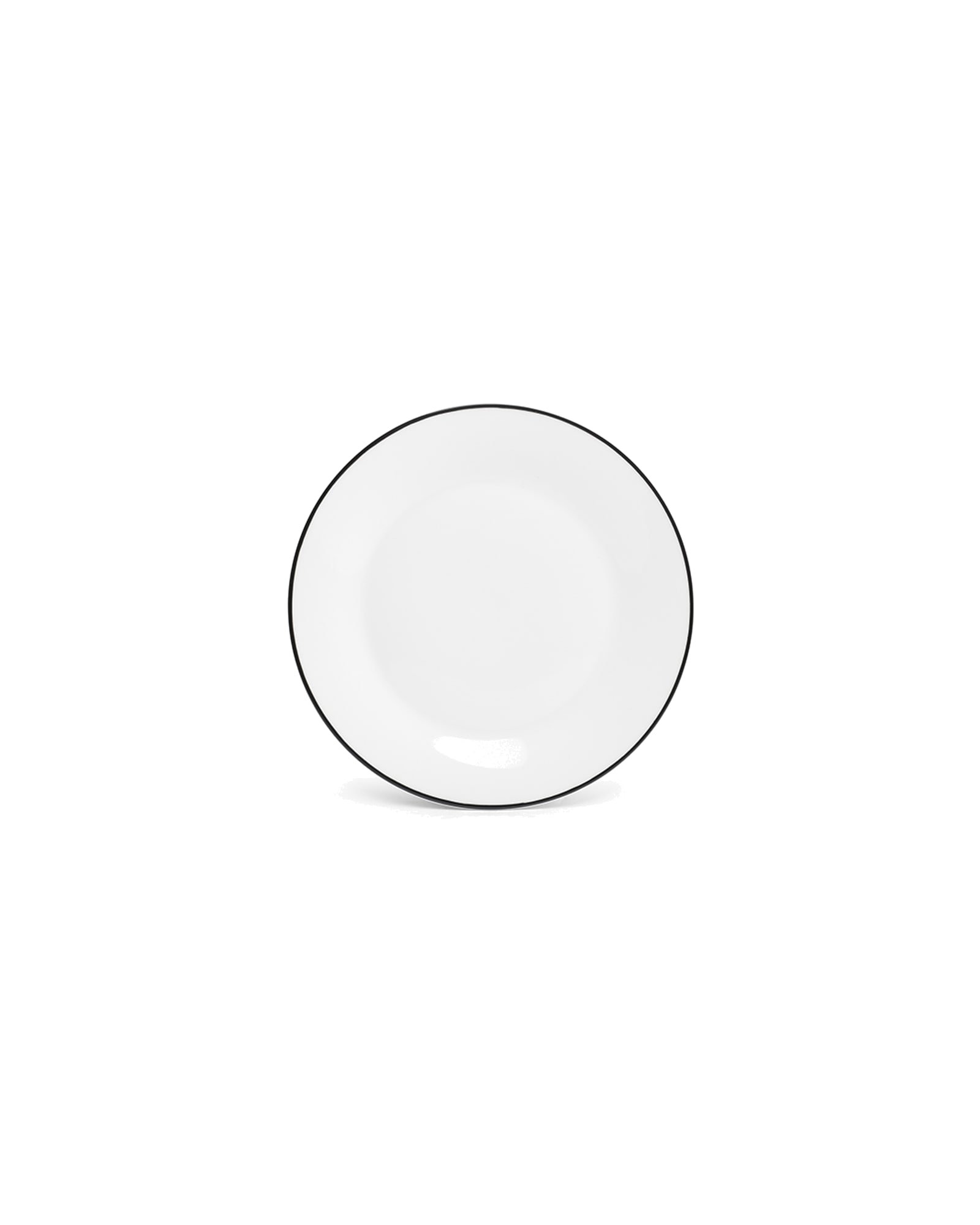 Basic White Teller aus Porzellan, schwarzer Rand, Ø 20 cm, Ansicht 1