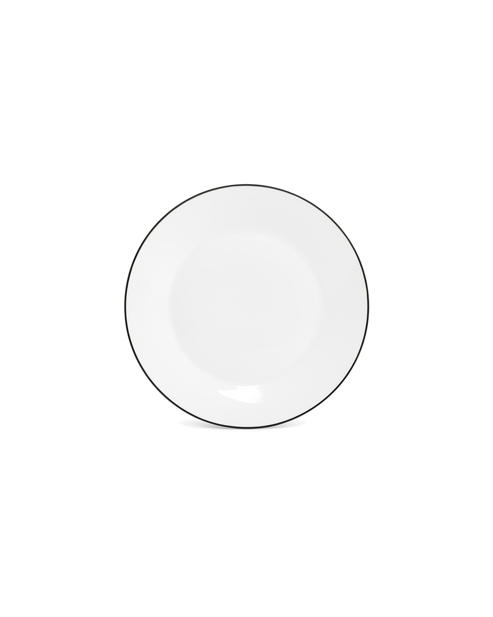 Basic White Teller aus Porzellan, schwarzer Rand, Ø 24 cm, Ansicht 1