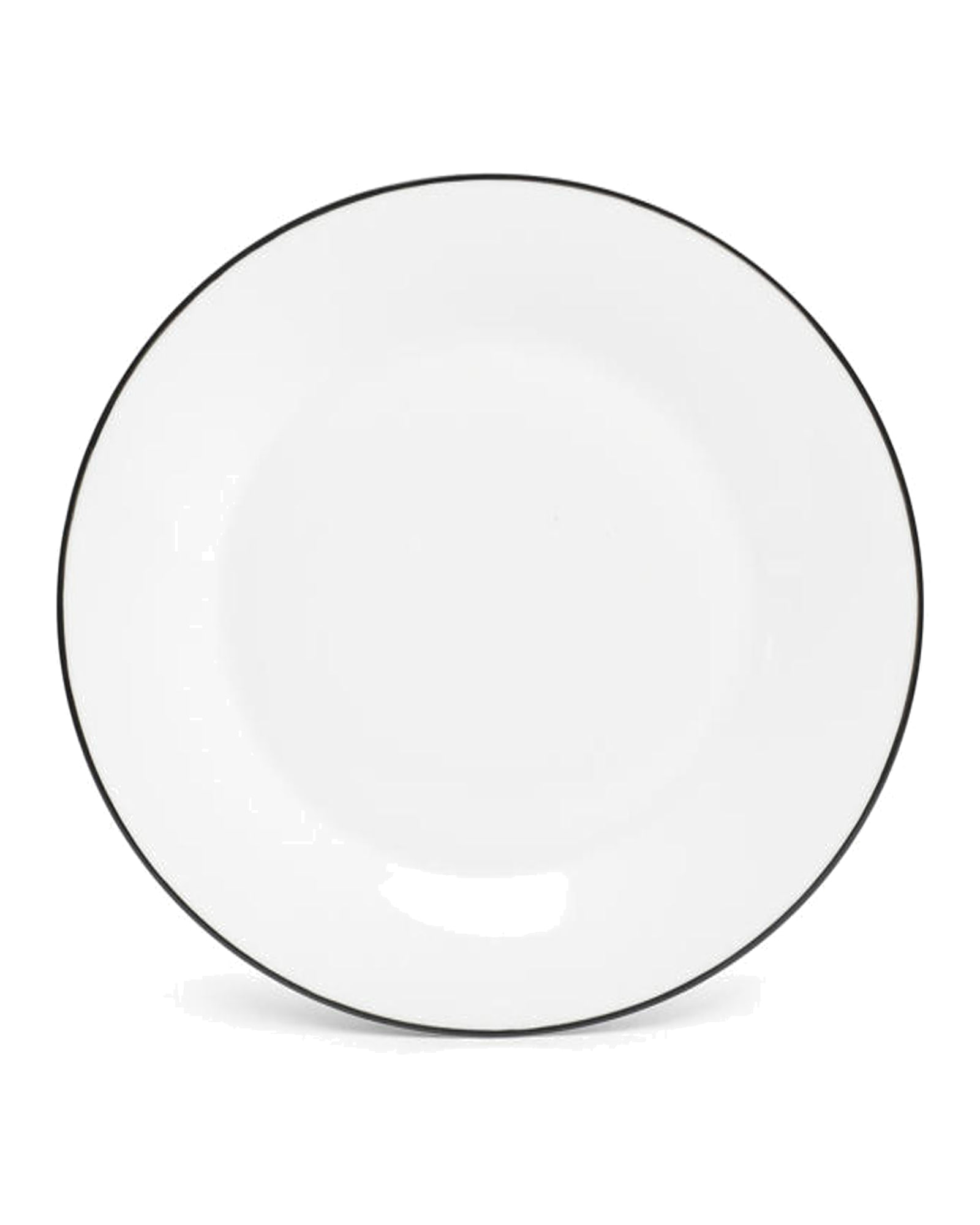 Basic White Teller aus Porzellan, schwarzer Rand, Ø 27 cm, Ansicht 1
