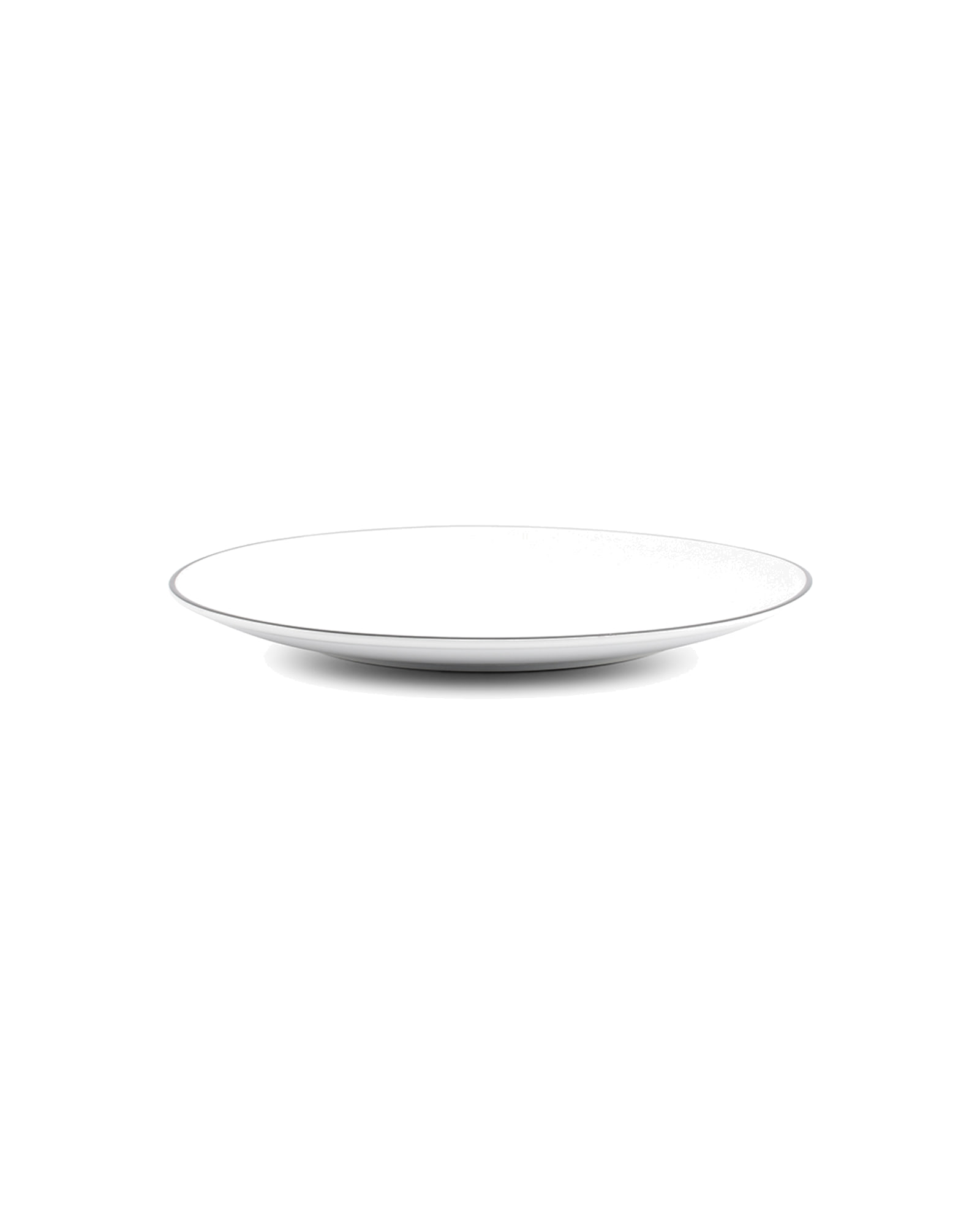 Basic White Teller aus Porzellan, Coupe schwarzer Rand, Ø 24 cm, Ansicht 2