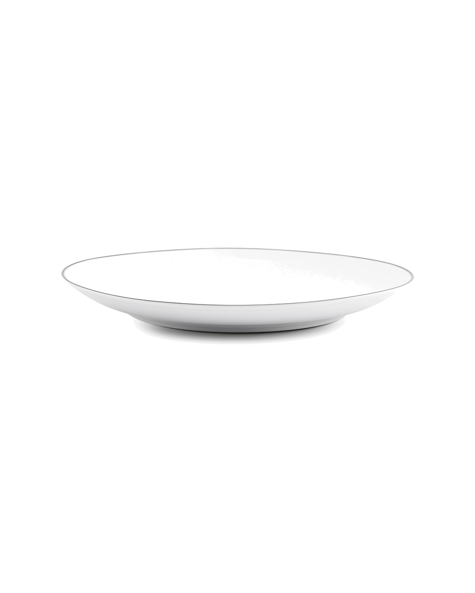 Basic White Teller aus Porzellan, Coupe schwarzer Rand, H 3 cm, Ansicht 2