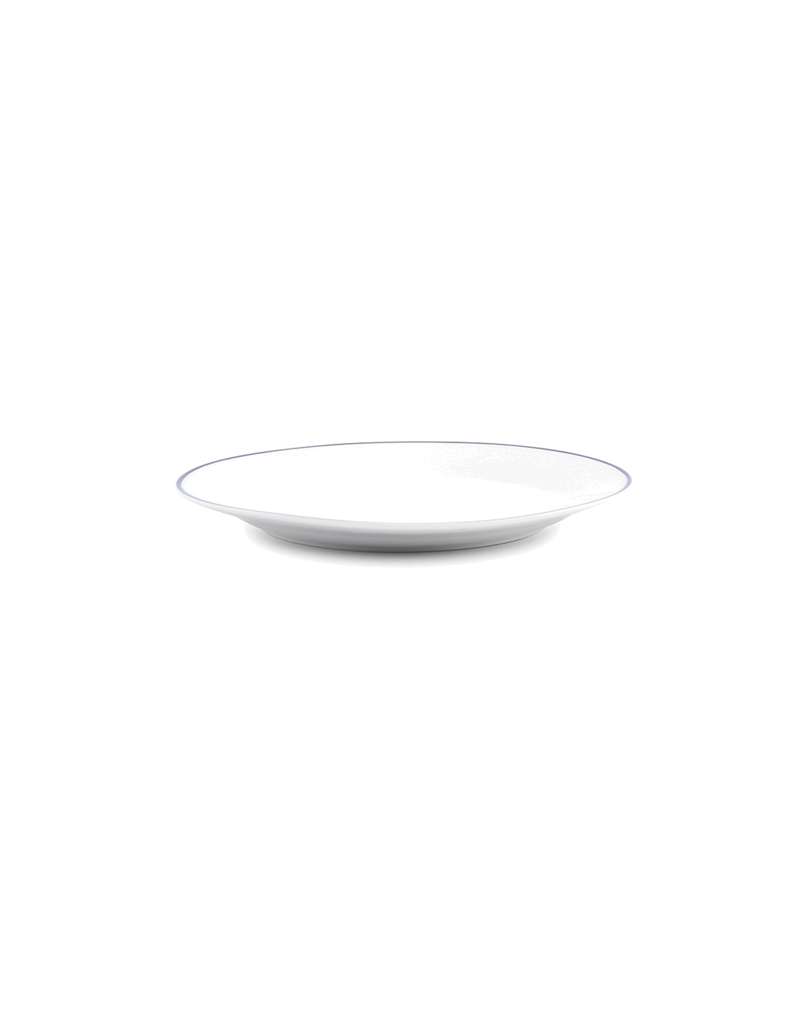Basic White Teller aus Porzellan, blauer Rand, H 2 cm, Ansicht 2