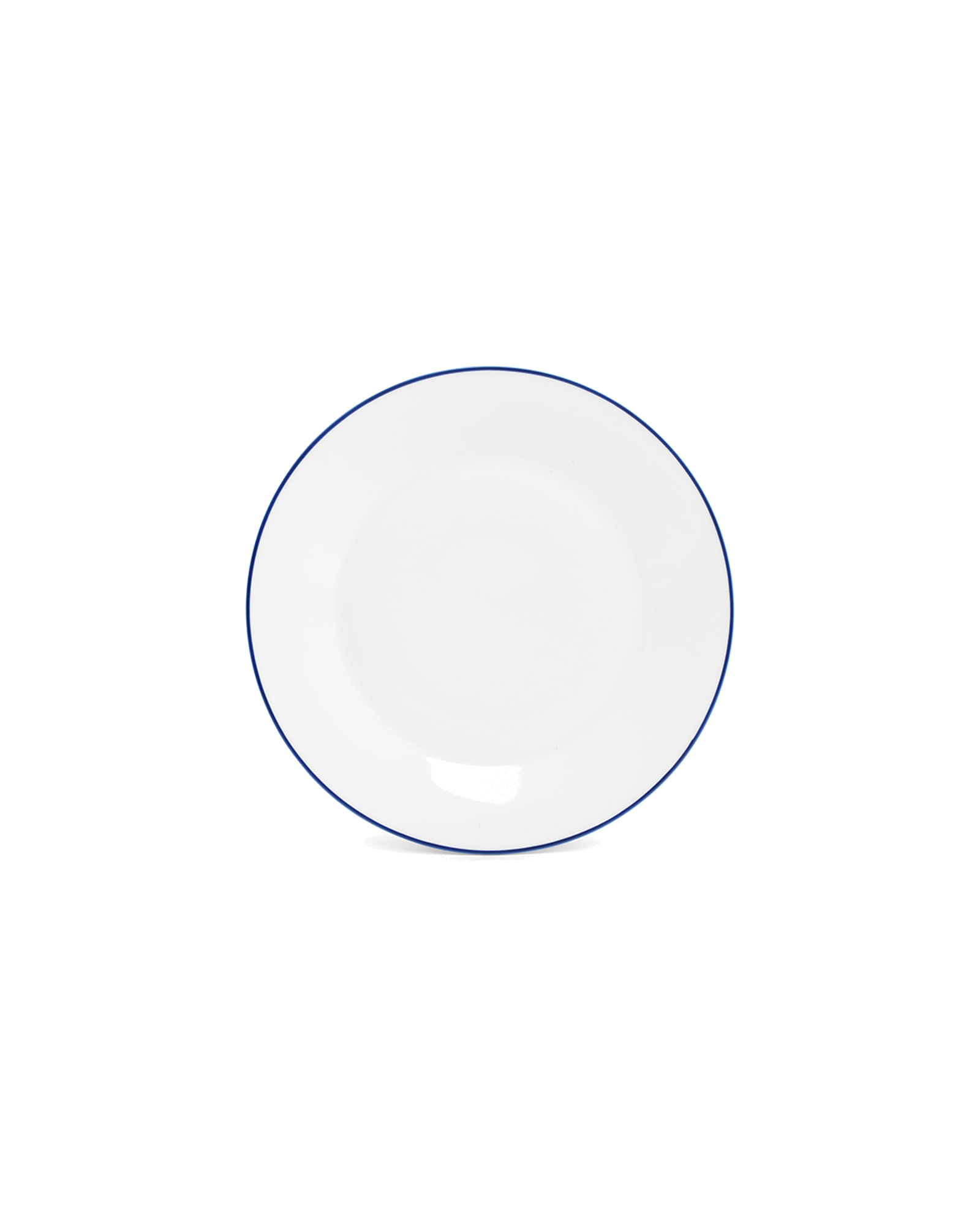 Basic White Teller aus Porzellan, blauer Rand, Ø 24 cm, Ansicht 1