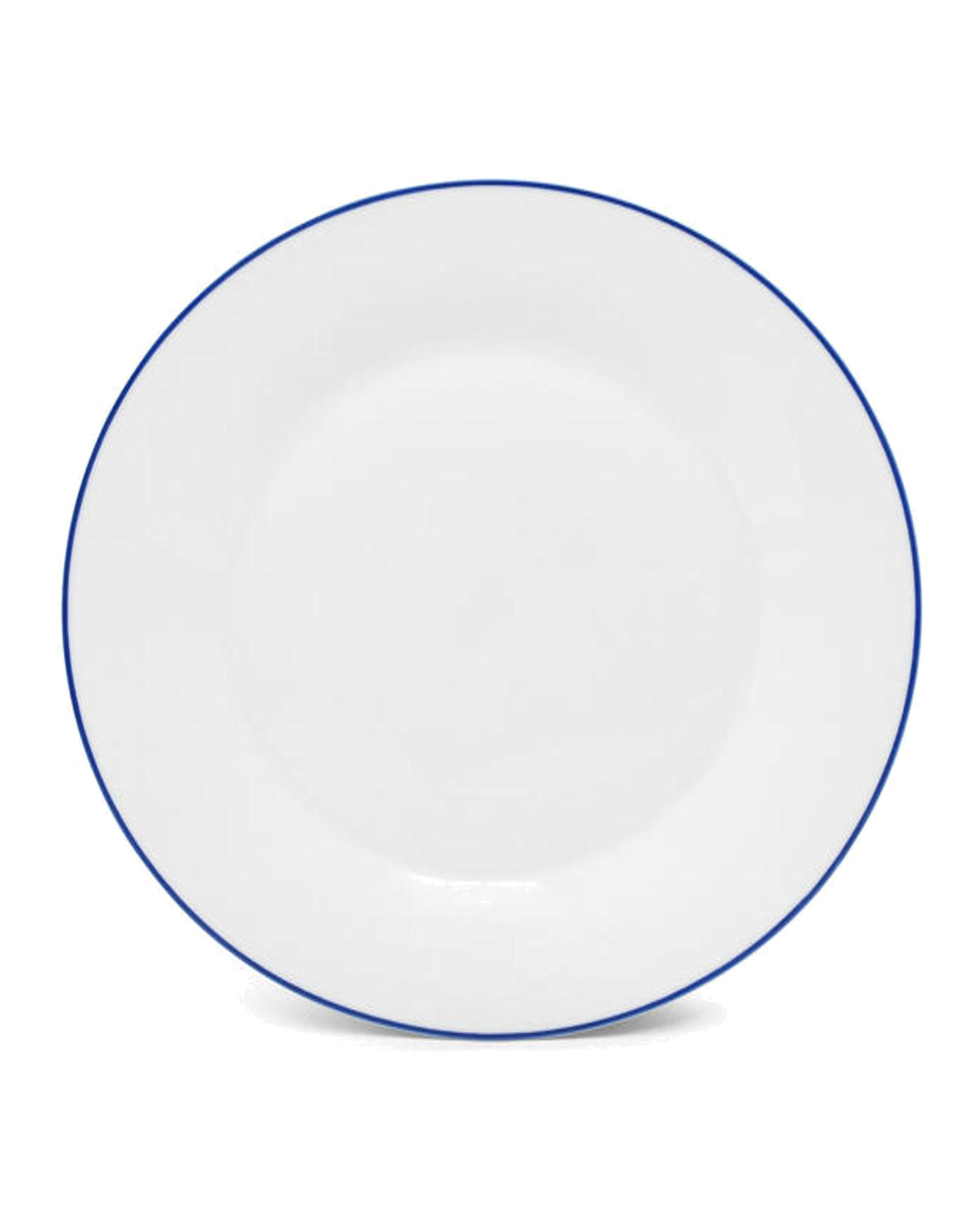 Basic White Teller aus Porzellan, blauer Rand, Ø 27 cm, Ansicht 1