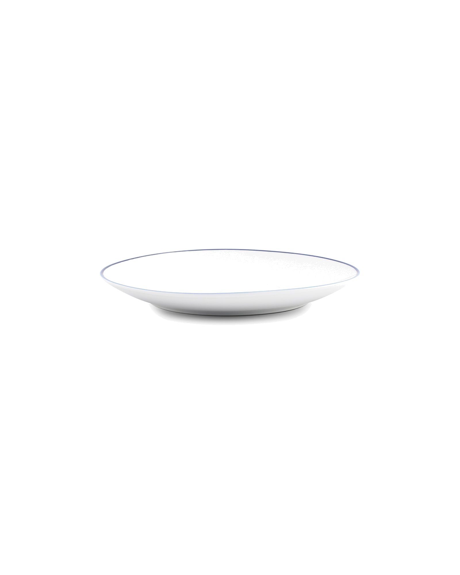 Basic White Teller aus Porzellan, Coupe blauer Rand, Ø 20,5 cm, Ansicht 2