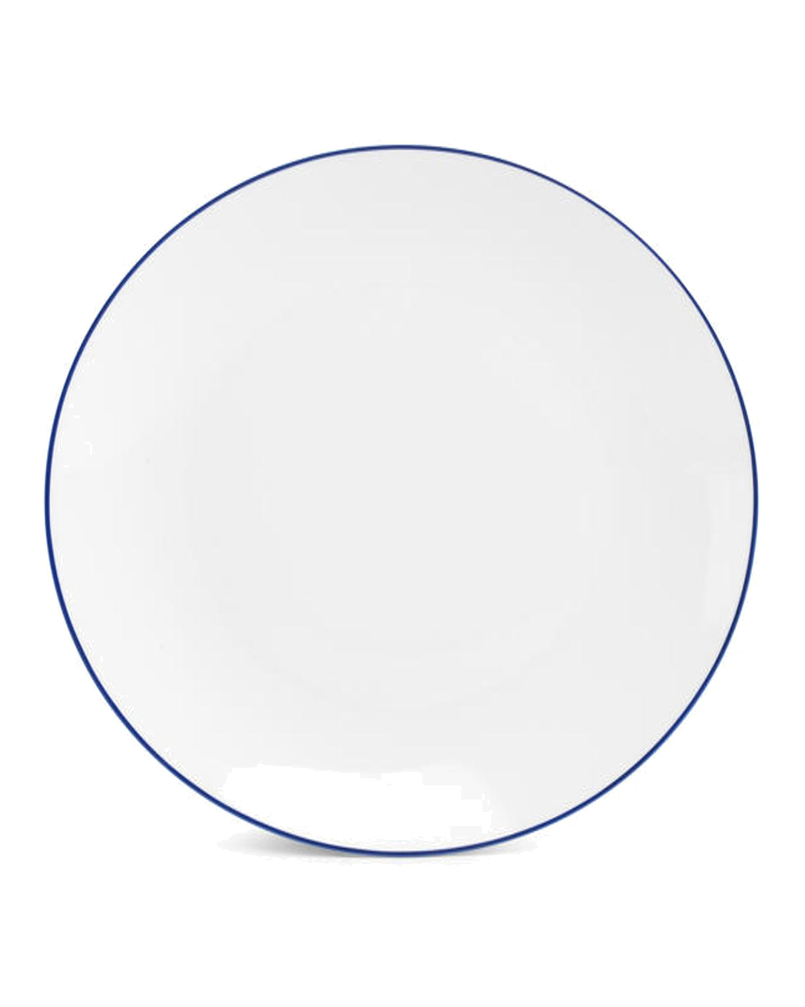 Basic White Teller aus Porzellan, Coupe blauer Rand, Ø 26,5 cm, Ansicht 1