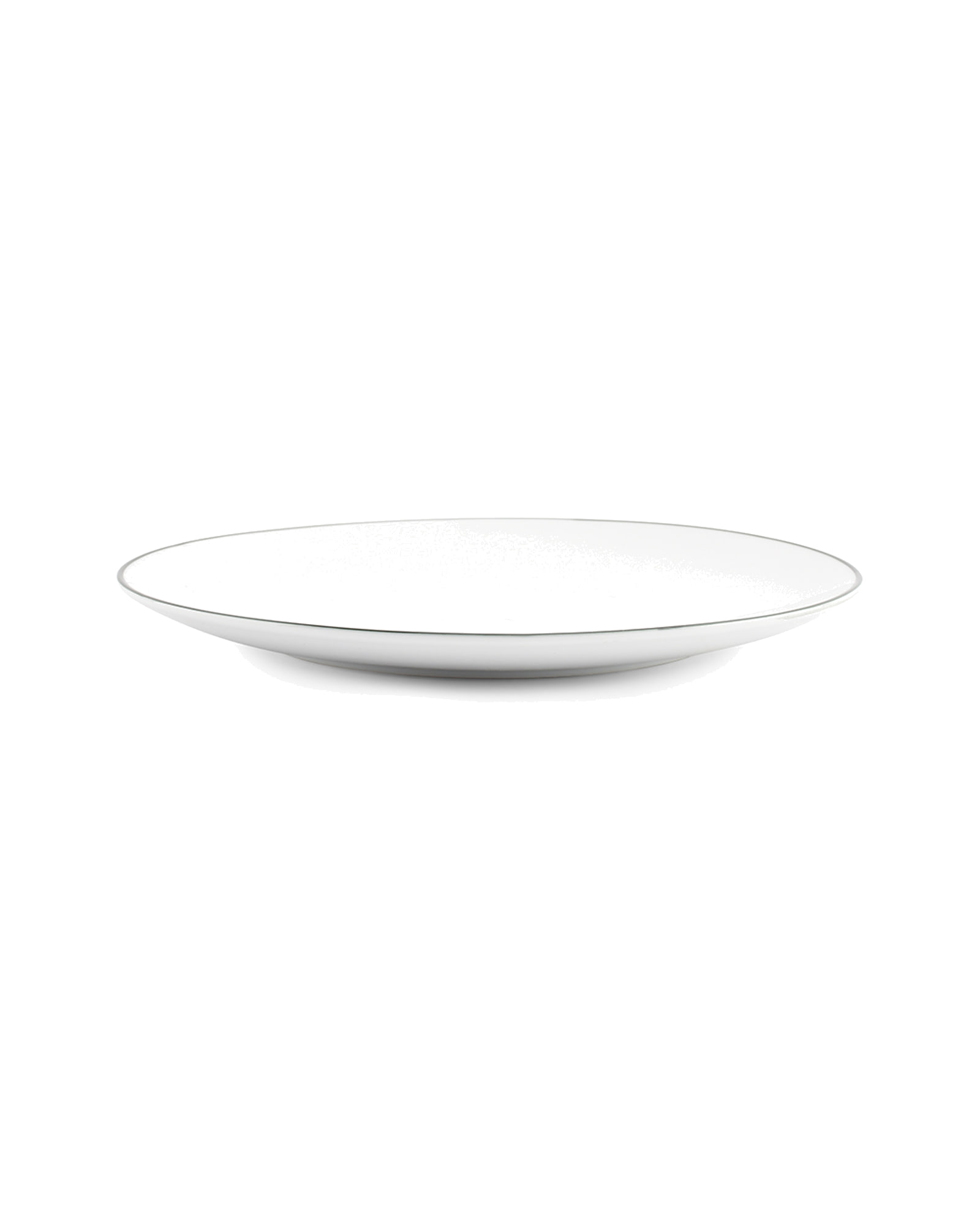 Basic White Teller aus Porzellan, Coupe grüner Rand, Ø 24 cm, Ansicht 2