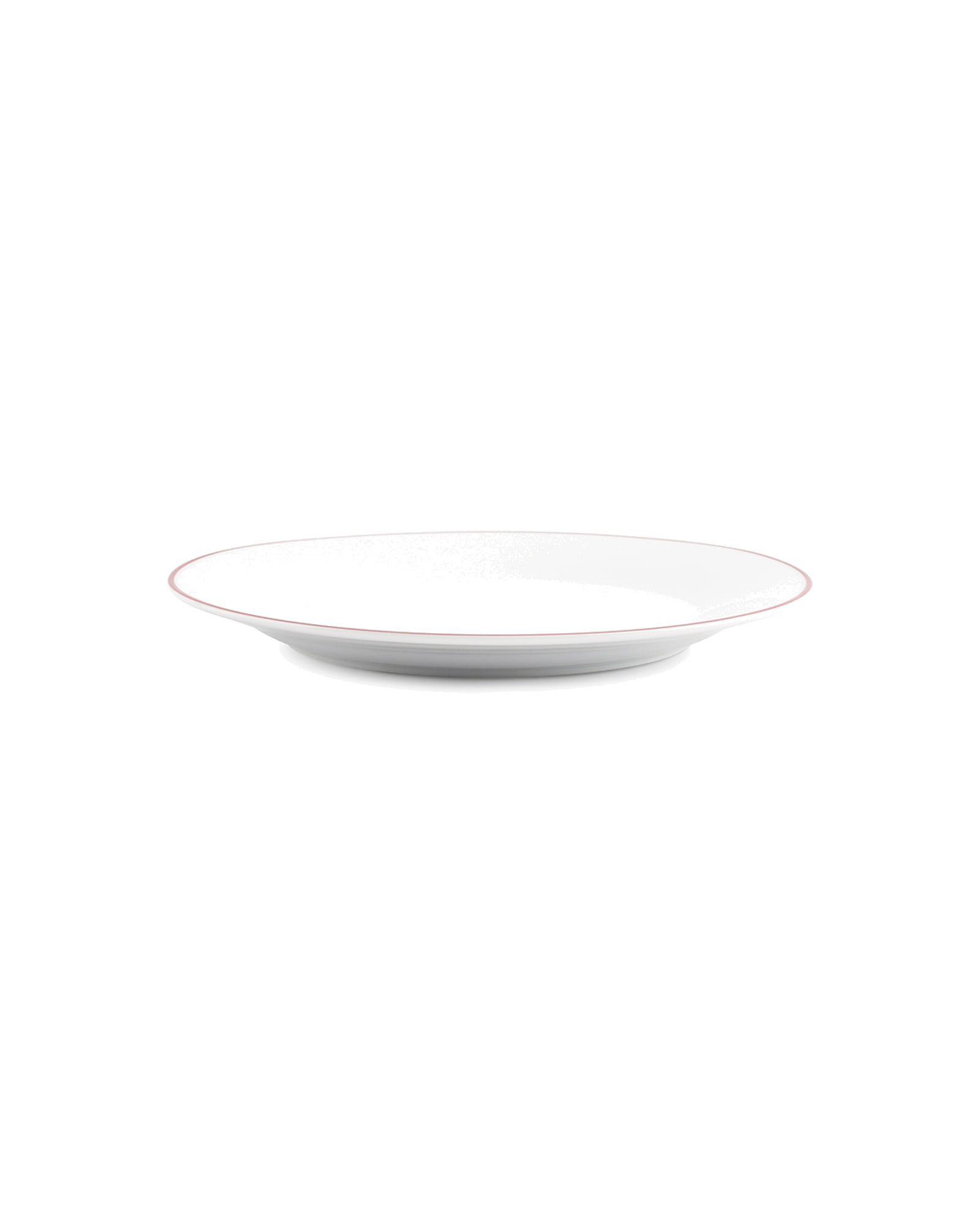 Basic White Teller aus Porzellan, burgunderroter Rand, Ø 20 cm, Ansicht 2