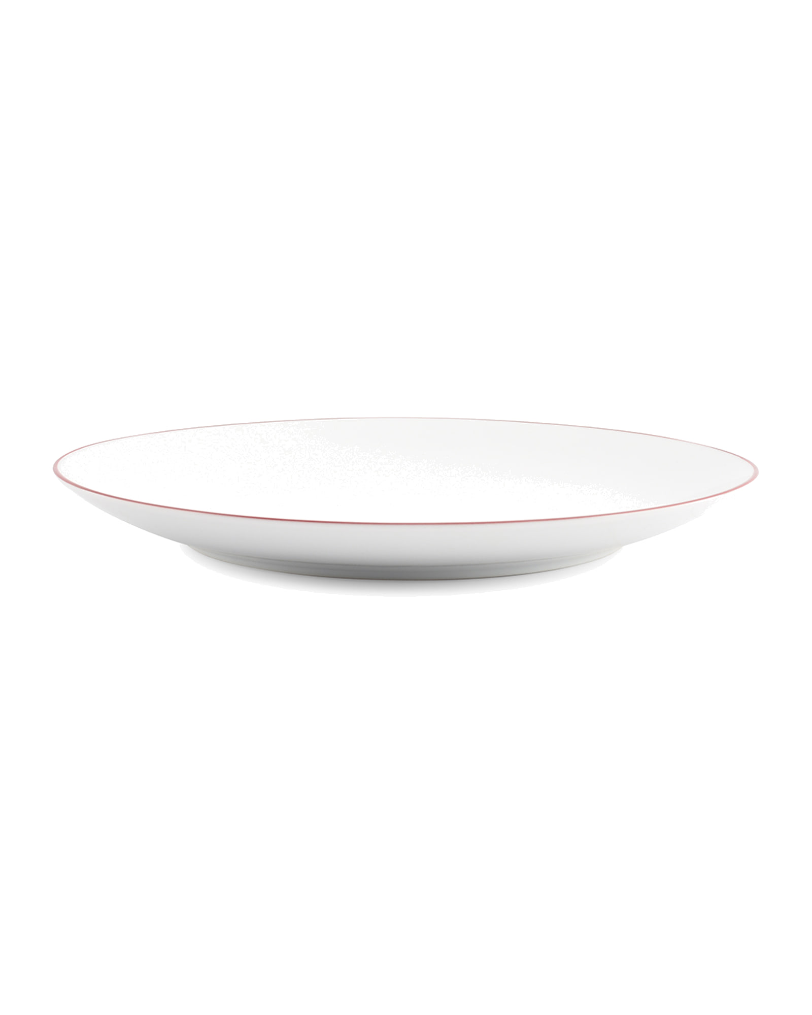 Basic White Teller aus Porzellan, Coupe burgunderroter Rand, Ø 26,5 cm, Ansicht 2