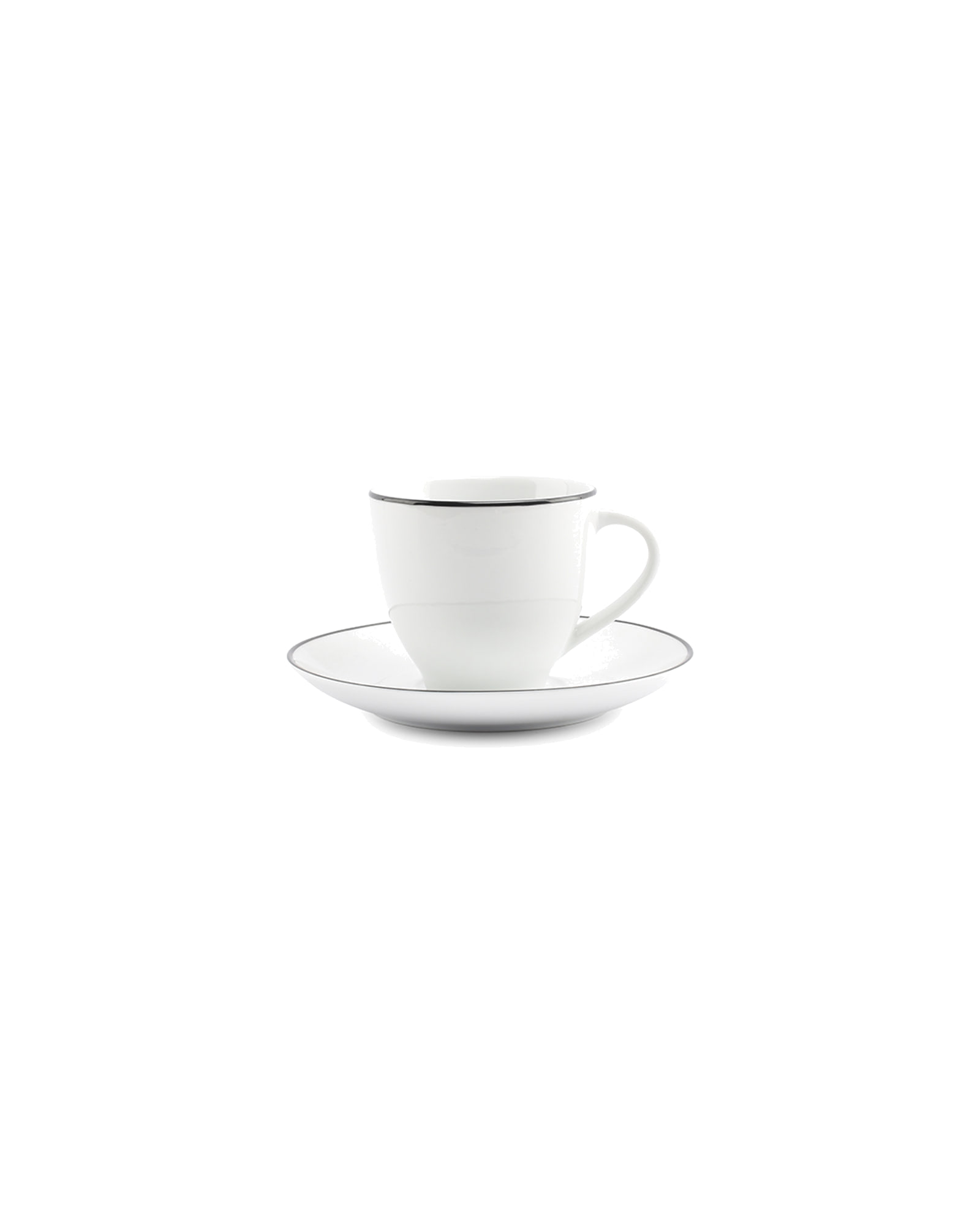 Basic White Untertasse aus Porzellan, schwarzer Rand, Ø 14,5 cm, Ansicht 3