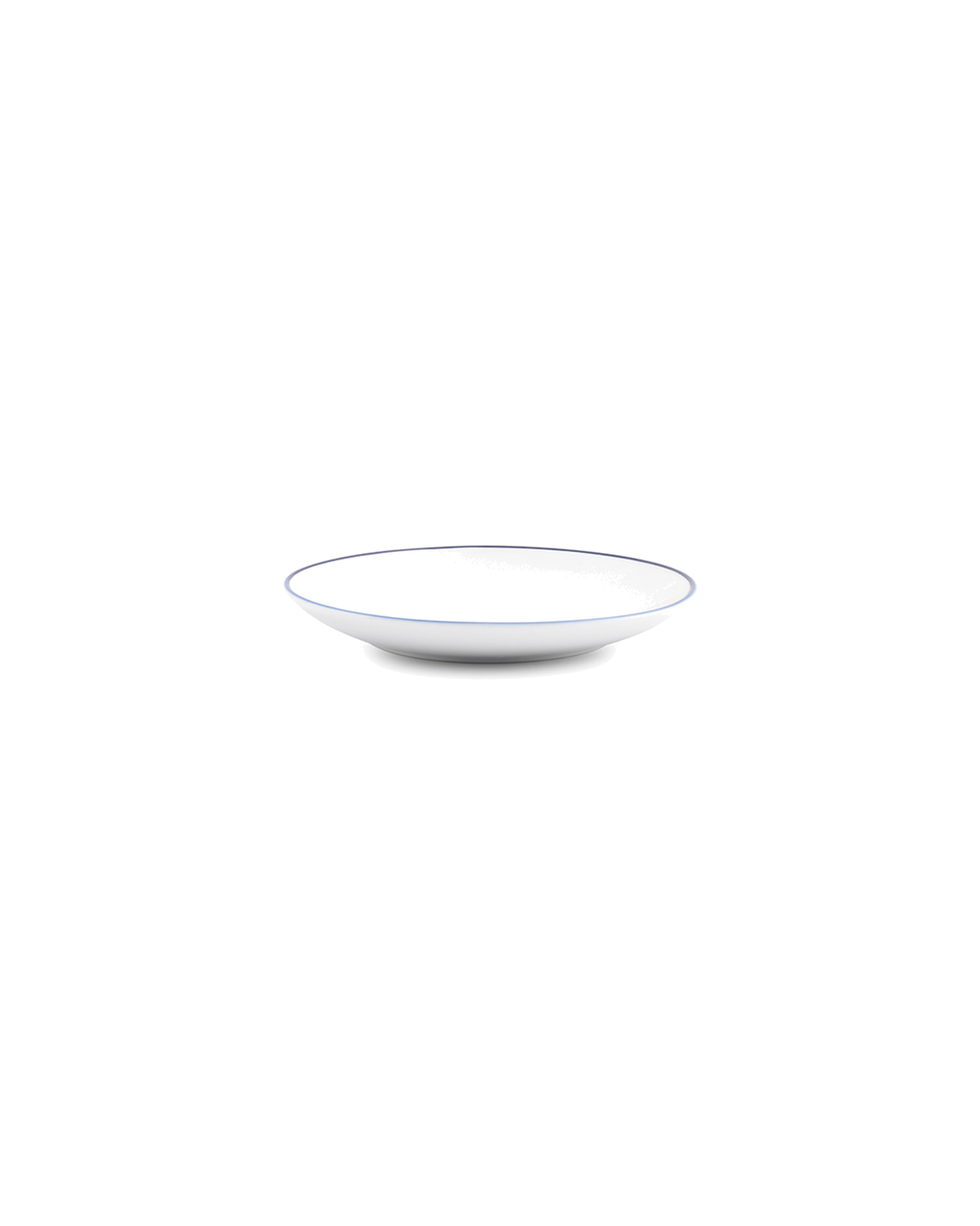 Basic White Untertasse aus Porzellan, blauer Rand, Ø 14,5 cm, Ansicht 2