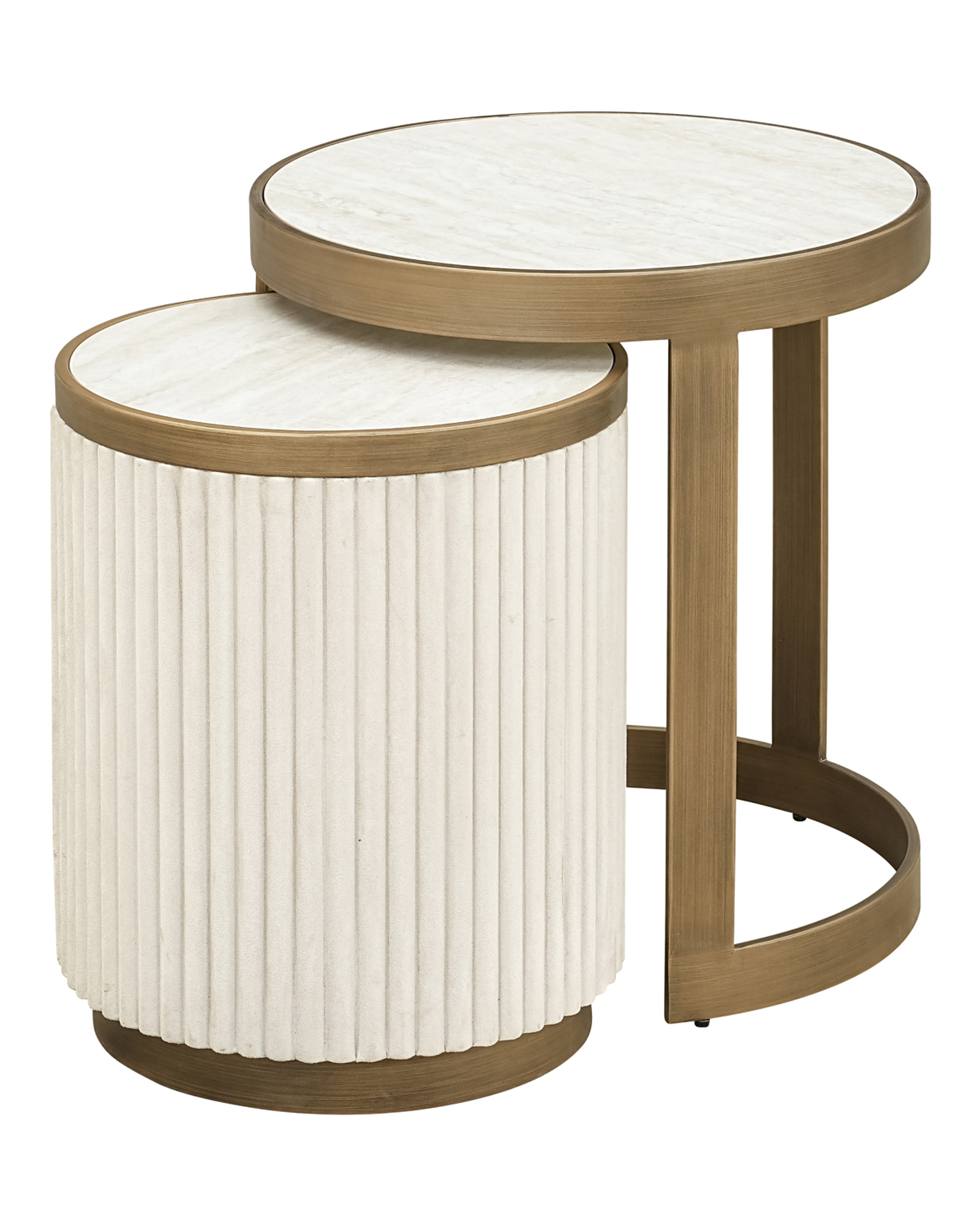 Beistelltisch Tivoli, Weiß, 2er-Set von Richmond Interiors, Produktansicht 2