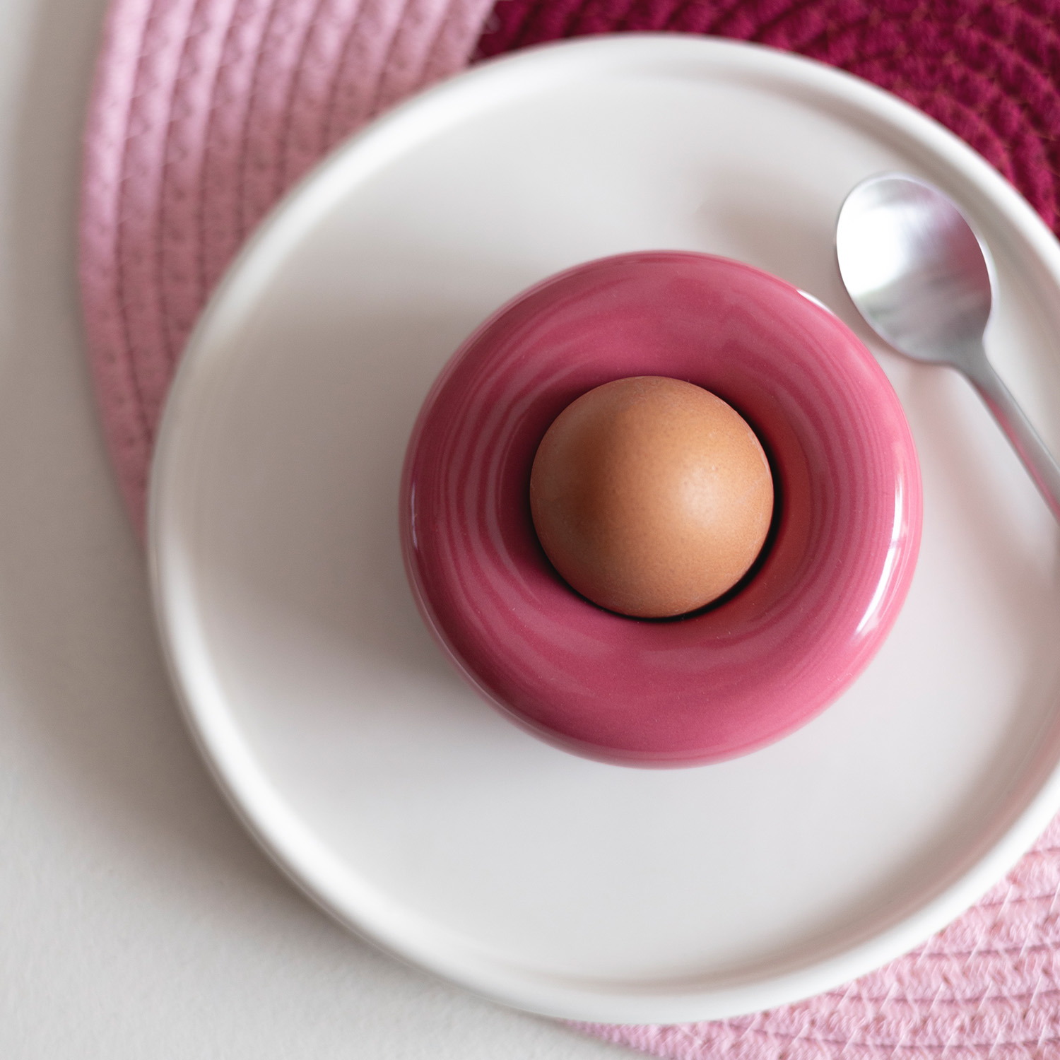 Billie Eierbecher aus Steinzeug, Rosa, Ø 10 cm, H 4 cm, Ansicht 5