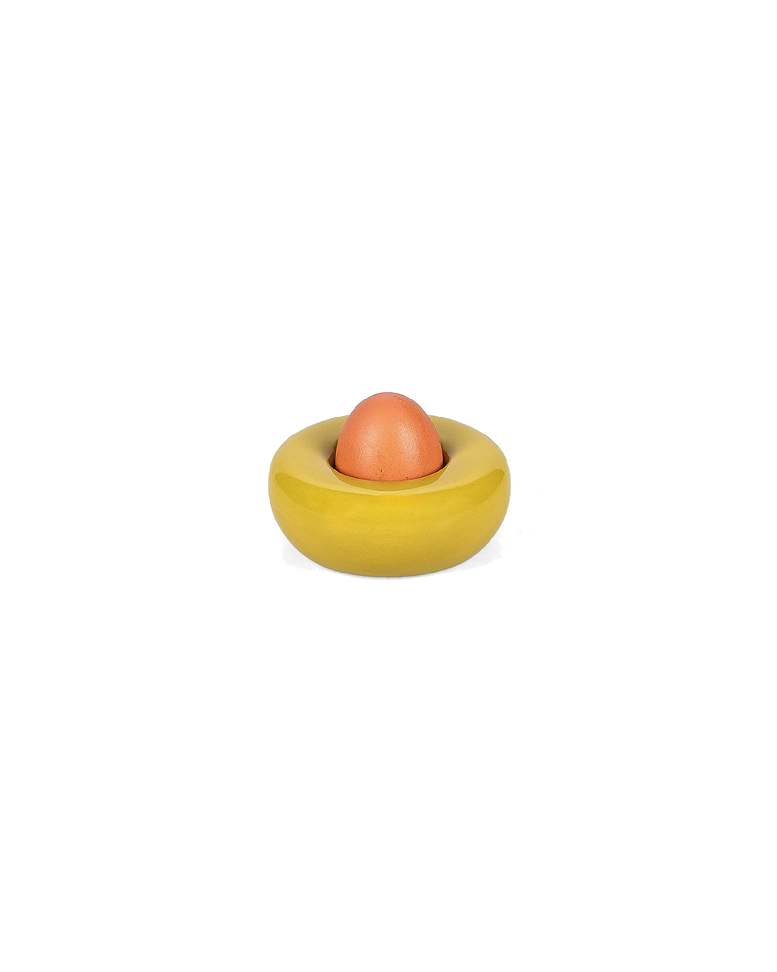 Billie Eierbecher aus Steinzeug, Senfgelb, Ø 10 cm, H 4 cm, Ansicht 2