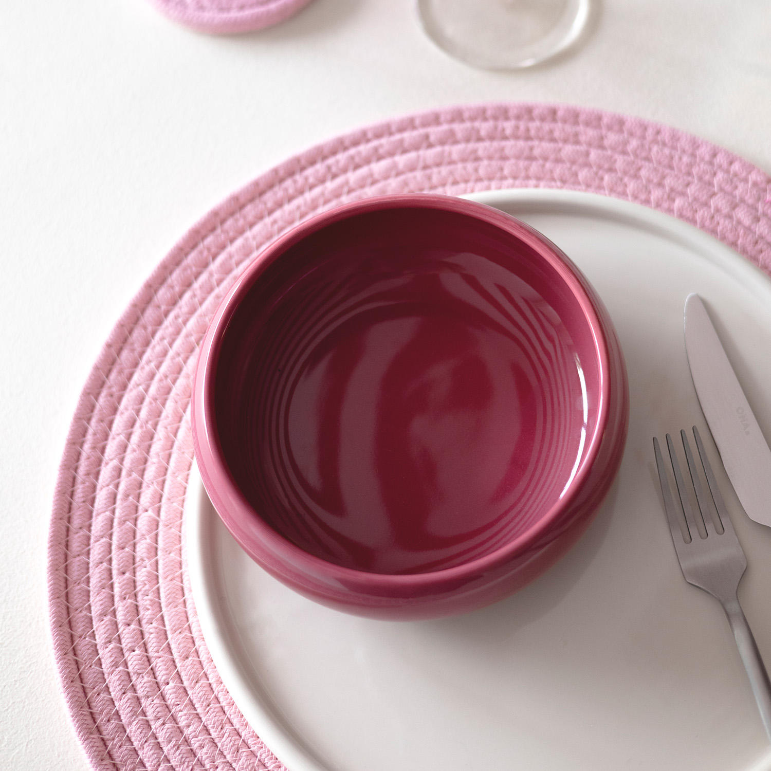 Billie Schale aus Steinzeug, Rosa, Ø 16 cm, H 5,5 cm, Ansicht 5
