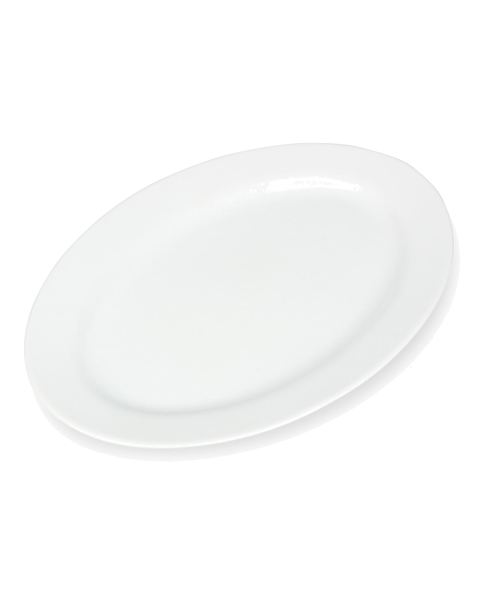 Bistro Servierschale aus Porzellan, oval, 30,5 × 20,5 cm, H 2,5 cm