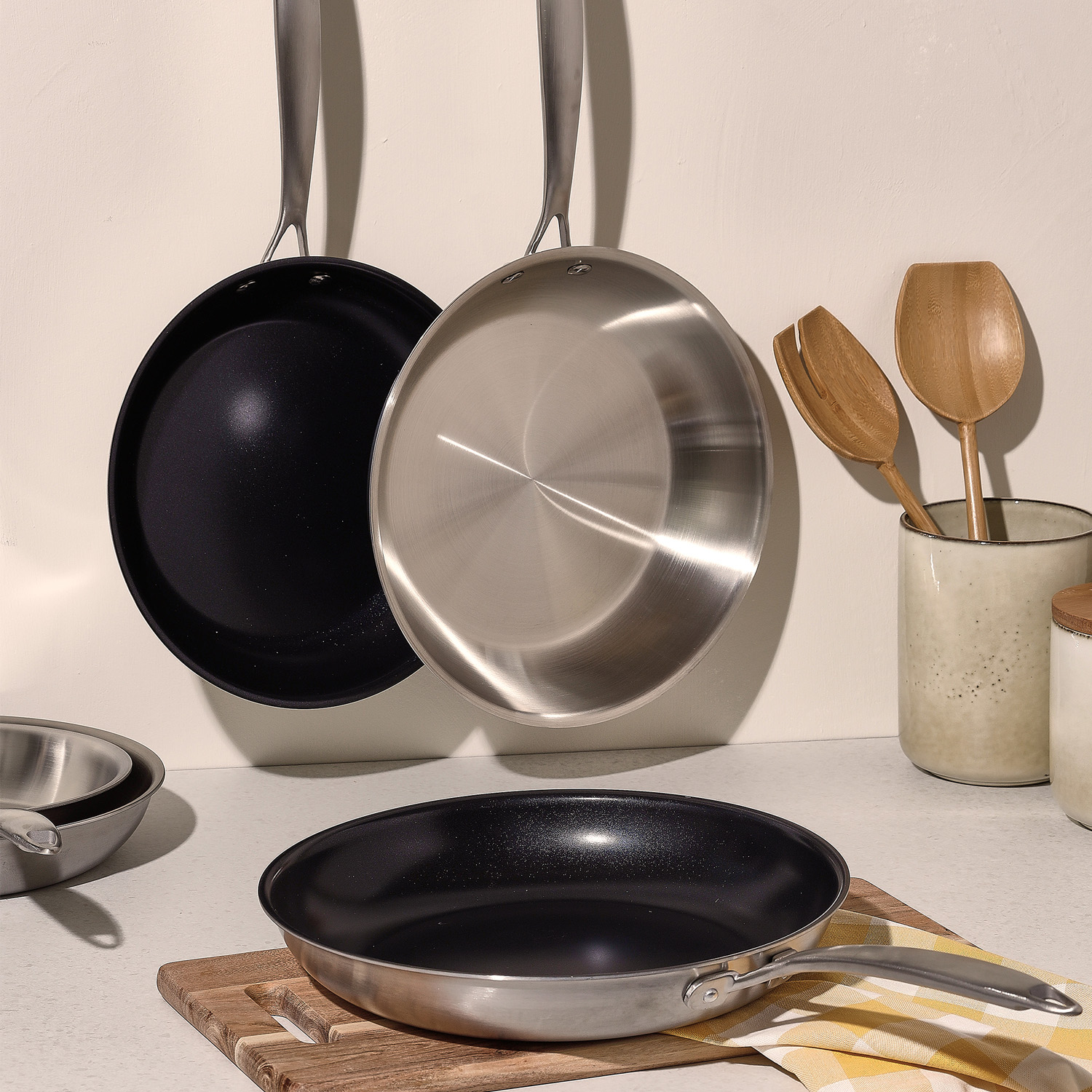 Blaze Kochgeschirr-Set aus Edelstahl, antihaftbeschichtet Schwarz, 2-teilig, Ansicht 4