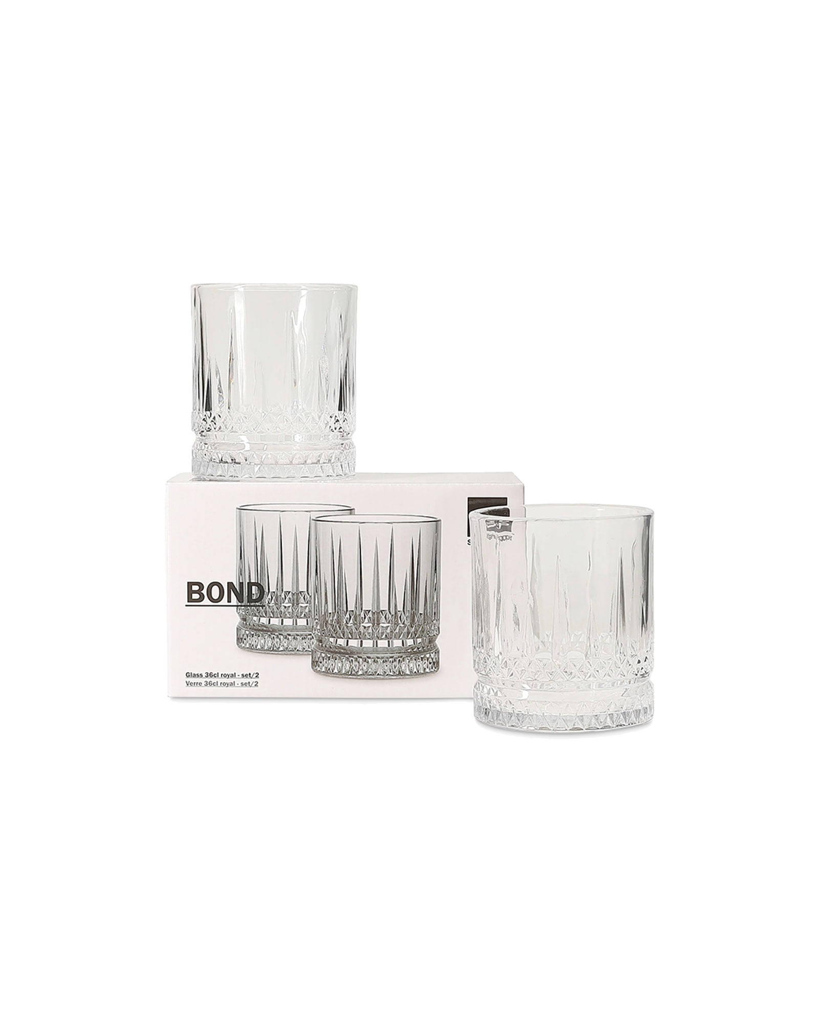 Bond Trinkglas aus transparentem Glas, Royal, 360 ml, Ansicht 2
