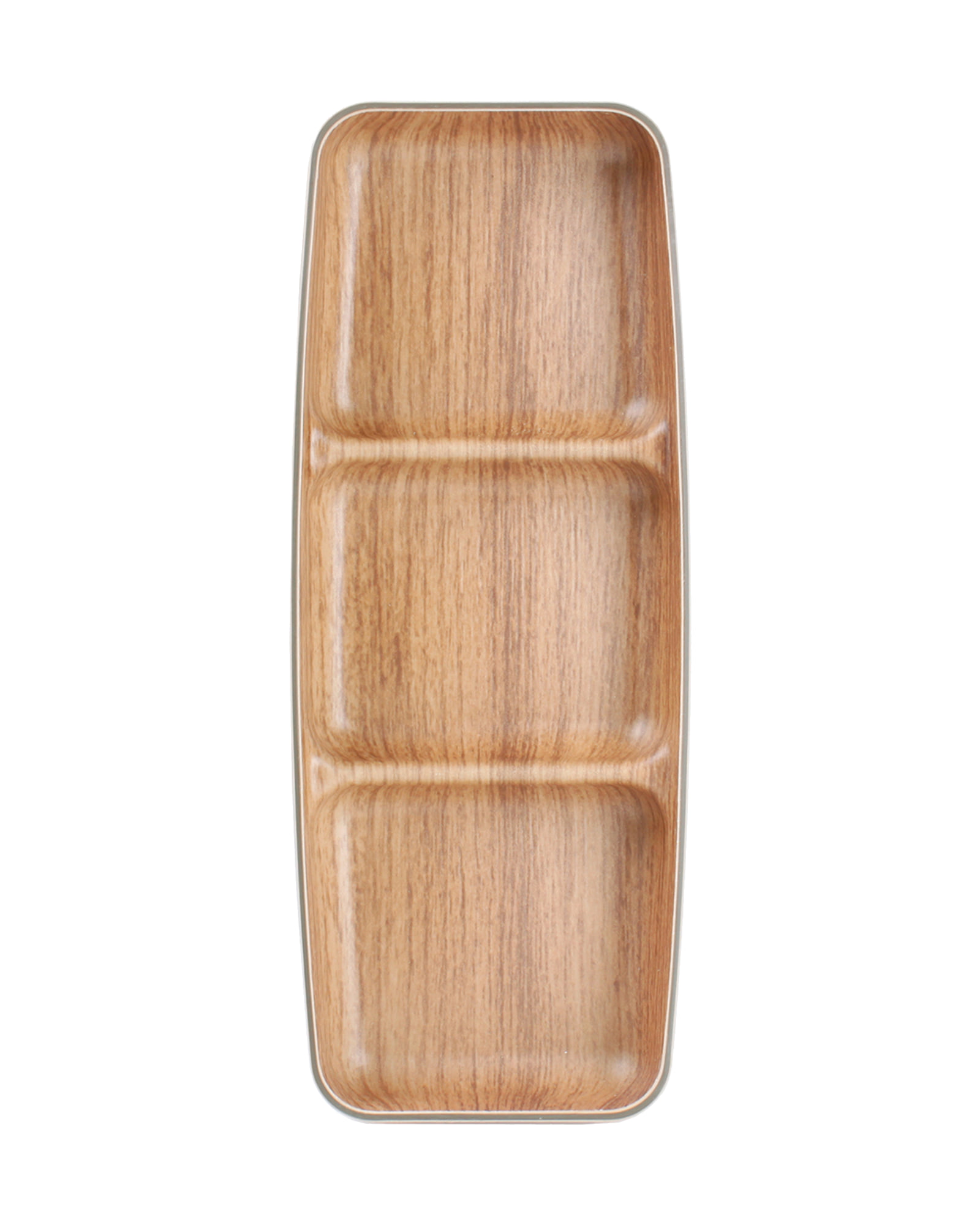 Buffet Servierschale rechteckig in Holzoptik, Braun, 26 × 10 cm, Ansicht 1