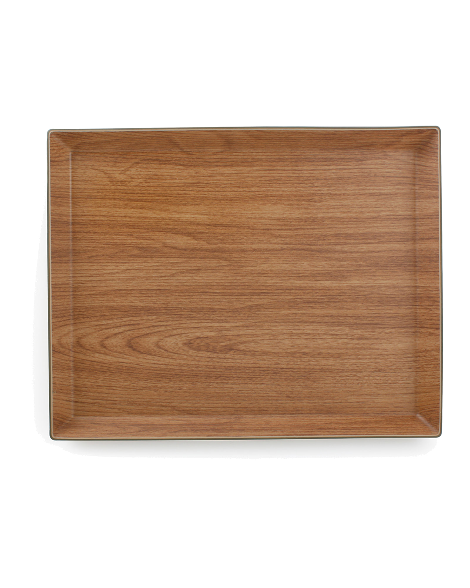 Buffet Serviertablett aus Kunststoff, Braun, 38 × 30 cm, H 2,5 cm, Ansicht 1