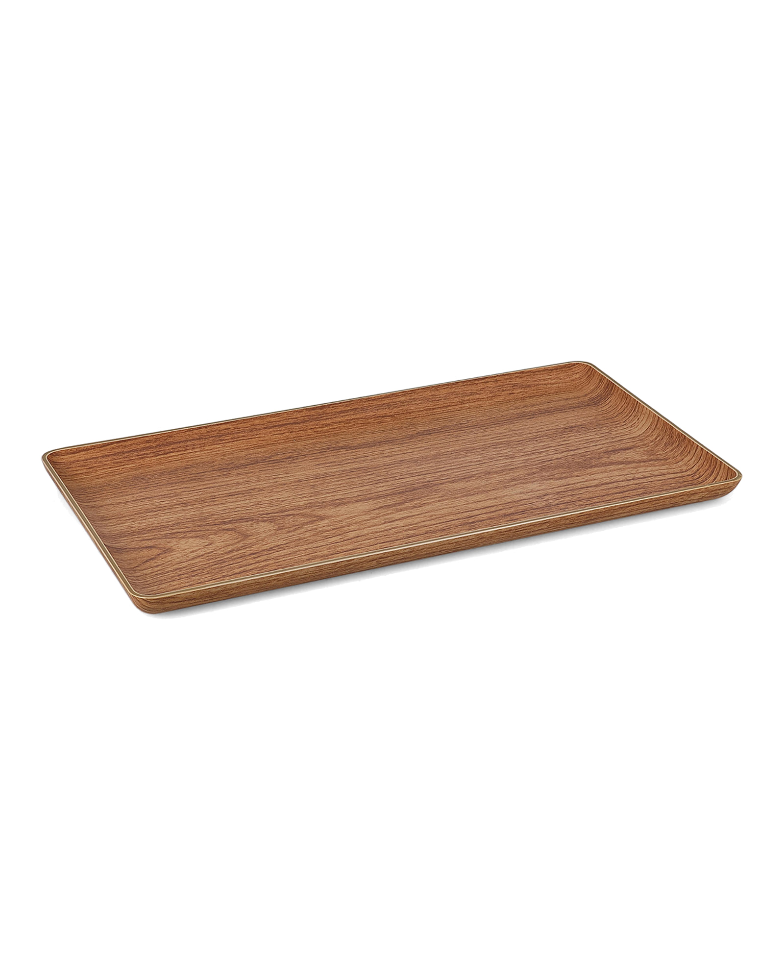 Buffet Serviertablett aus Kunststoff, Braun, 32,5 × 18,5 cm, Ansicht 2
