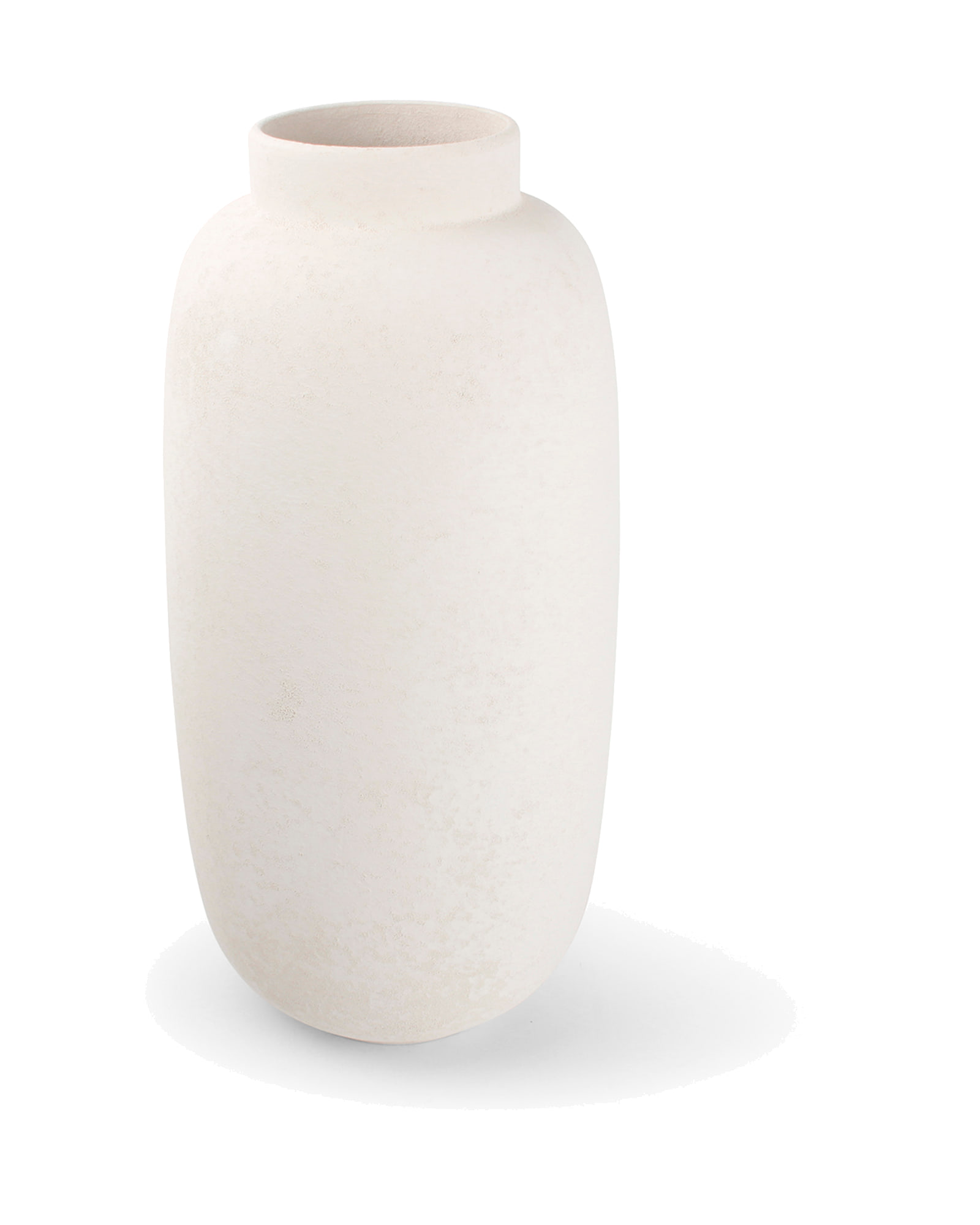 Bullet Vase aus Steinzeug, Weiß, Ø 23,5 cm, H 49,5 cm, Ansicht 1