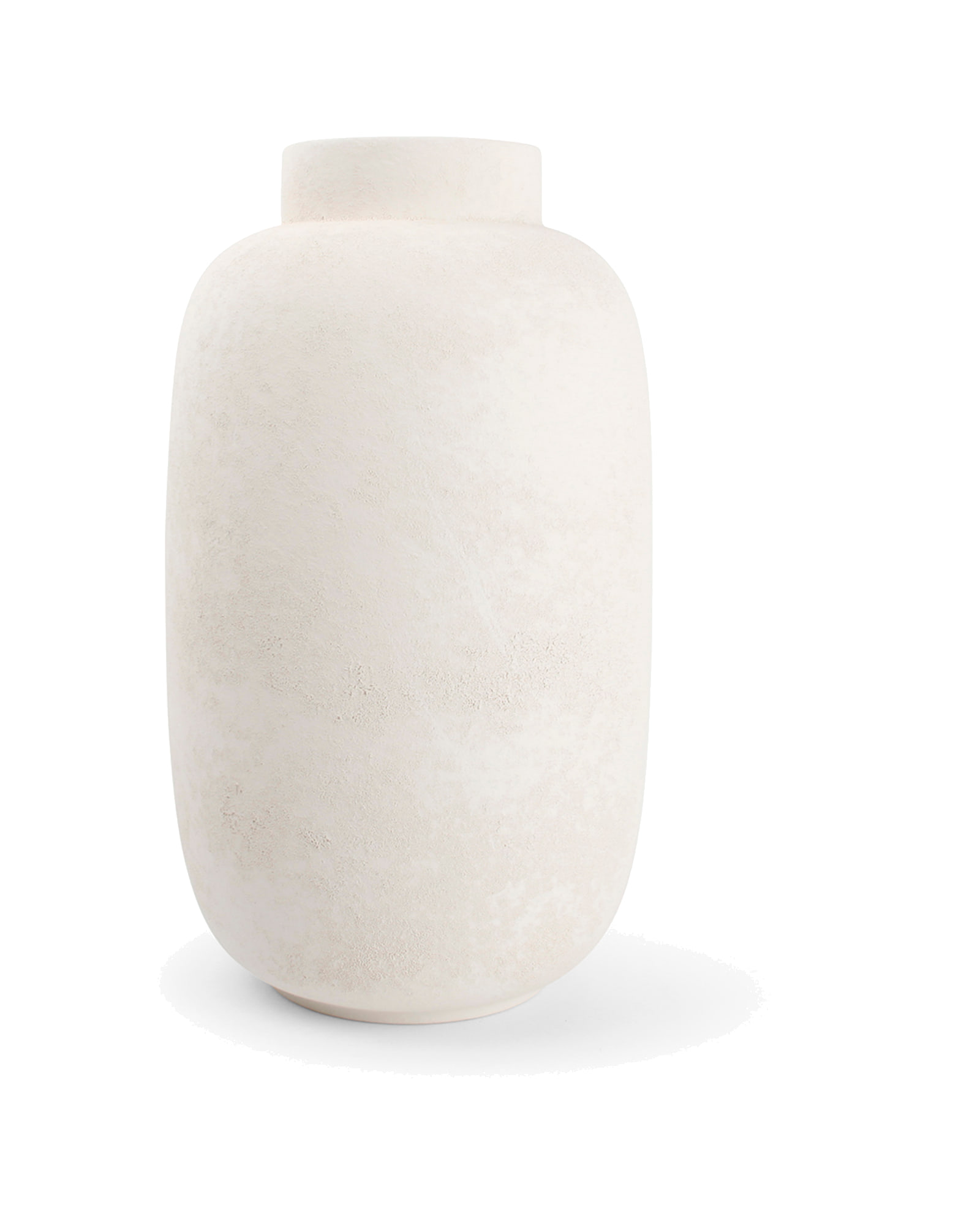 Bullet Vase aus Steinzeug, Weiß, Ø 20 cm, H 34 cm, Ansicht 2