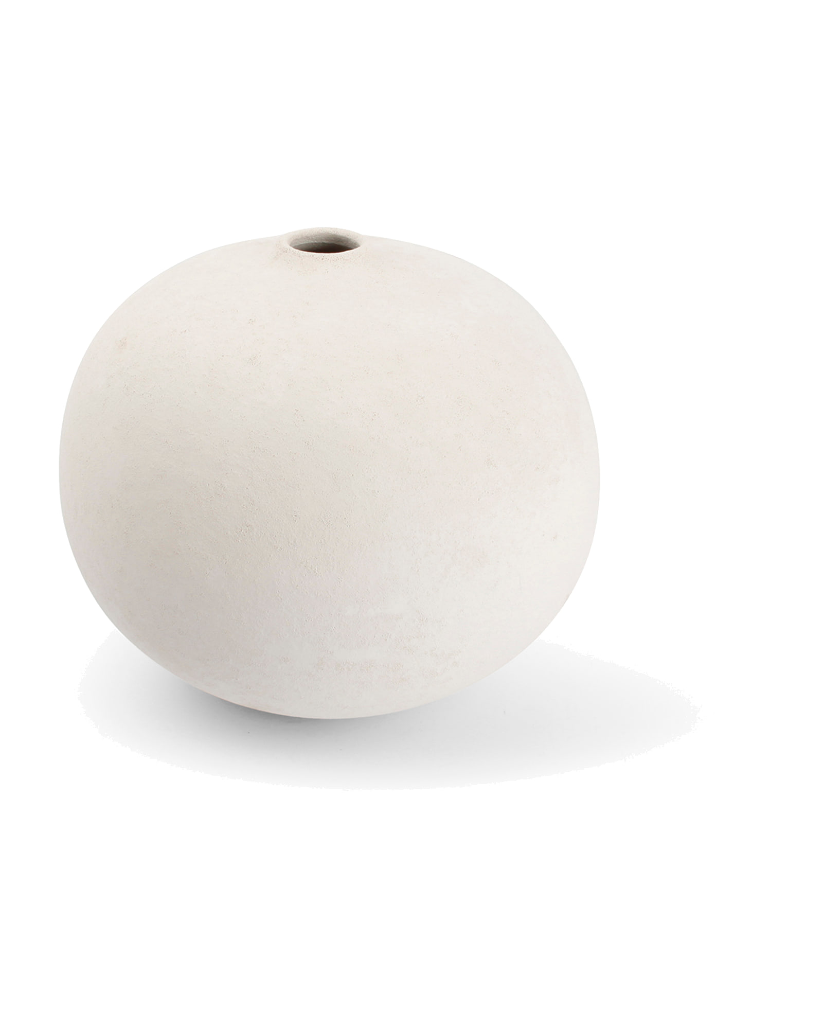 Bullet Vase aus Steinzeug, Weiß, Ø 23 cm, H 20 cm, Ansicht 1