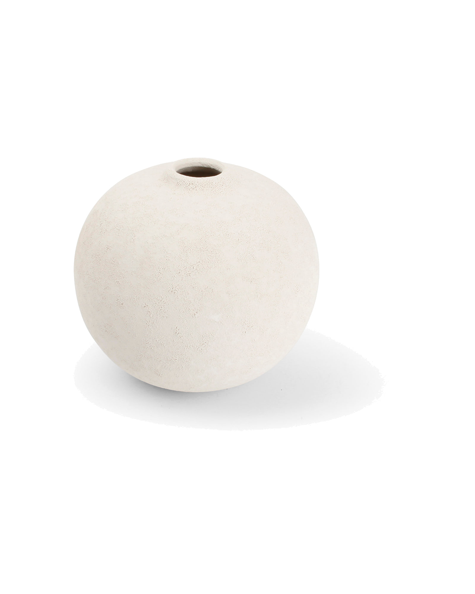 Bullet Vase aus Steinzeug, Weiß, Ø 14,5 cm, H 13 cm, Ansicht 1