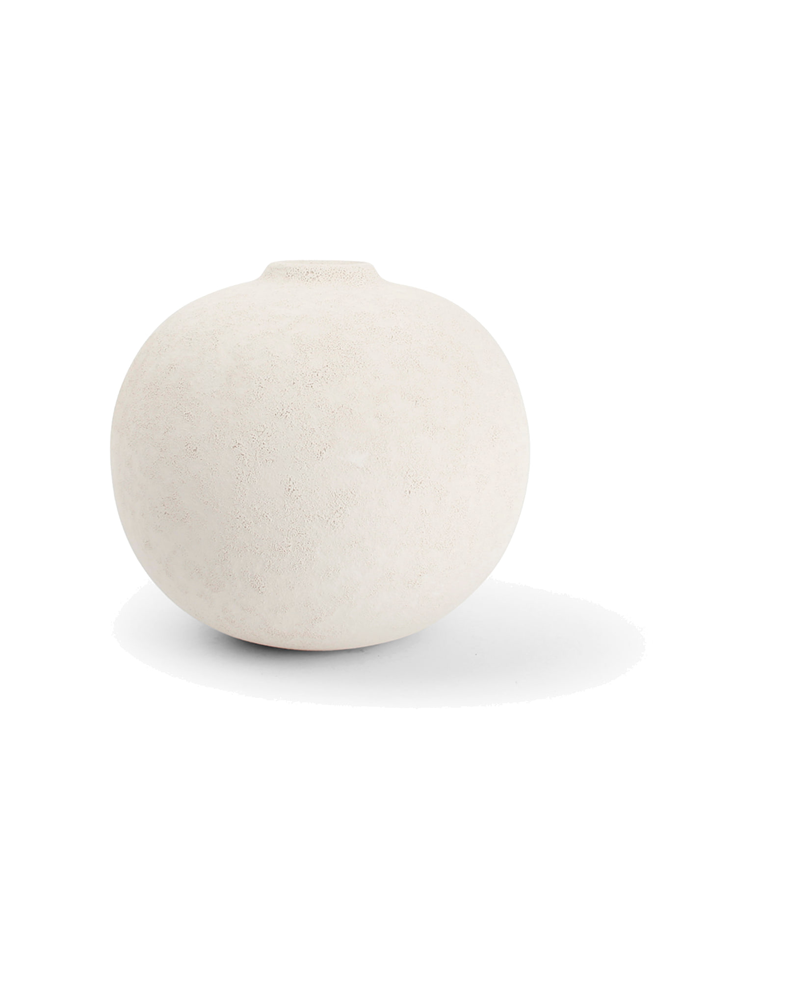 Bullet Vase aus Steinzeug, Weiß, Ø 14,5 cm, H 13 cm, Ansicht 2