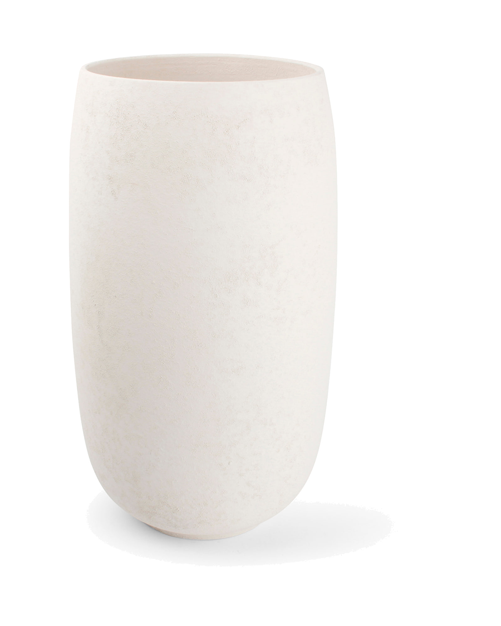 Bullet Vase aus Steinzeug, Weiß, Ø 24 cm, H 42 cm, Ansicht 1