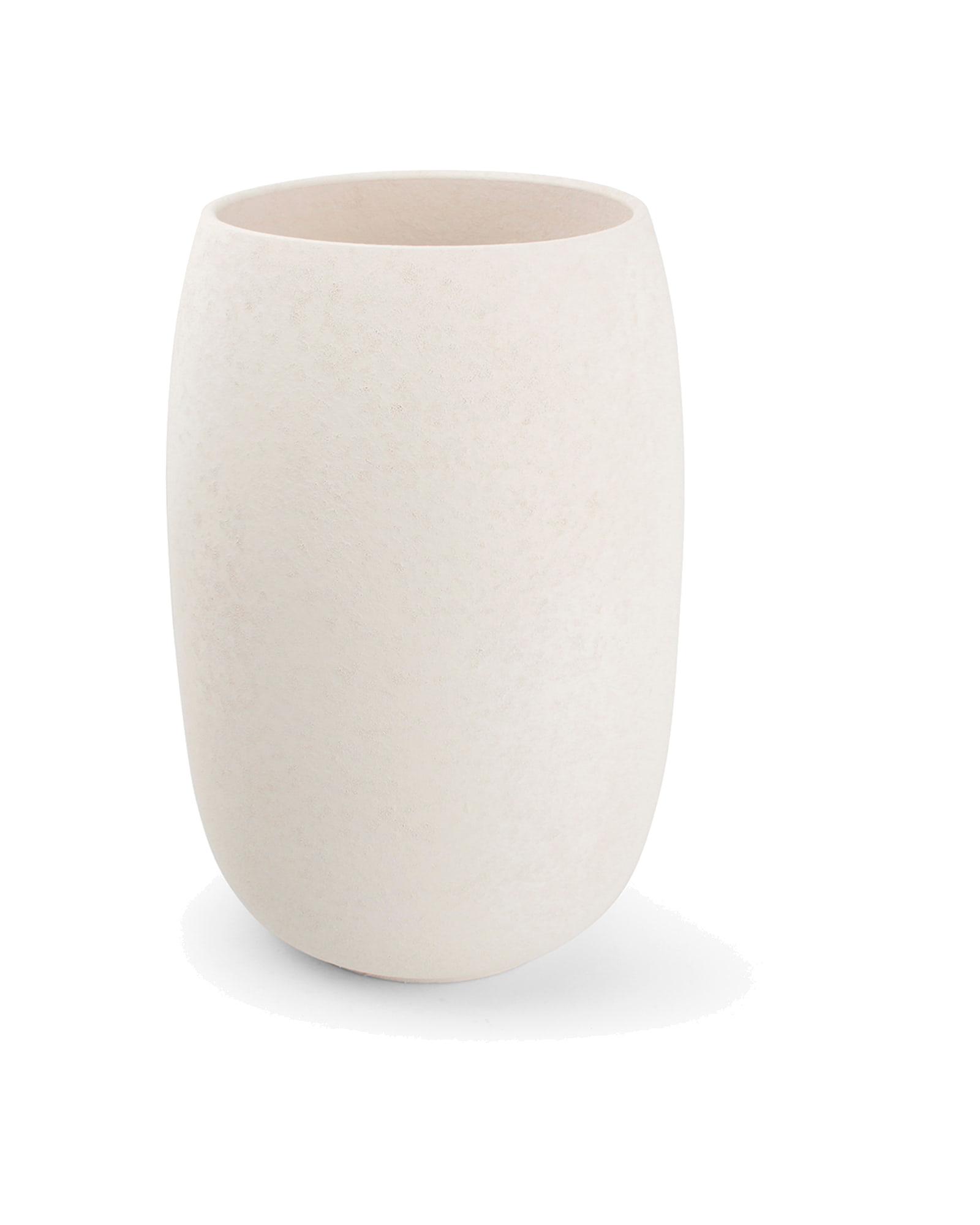 Bullet Vase aus Steinzeug, Weiß, Ø 20 cm, Ansicht 1