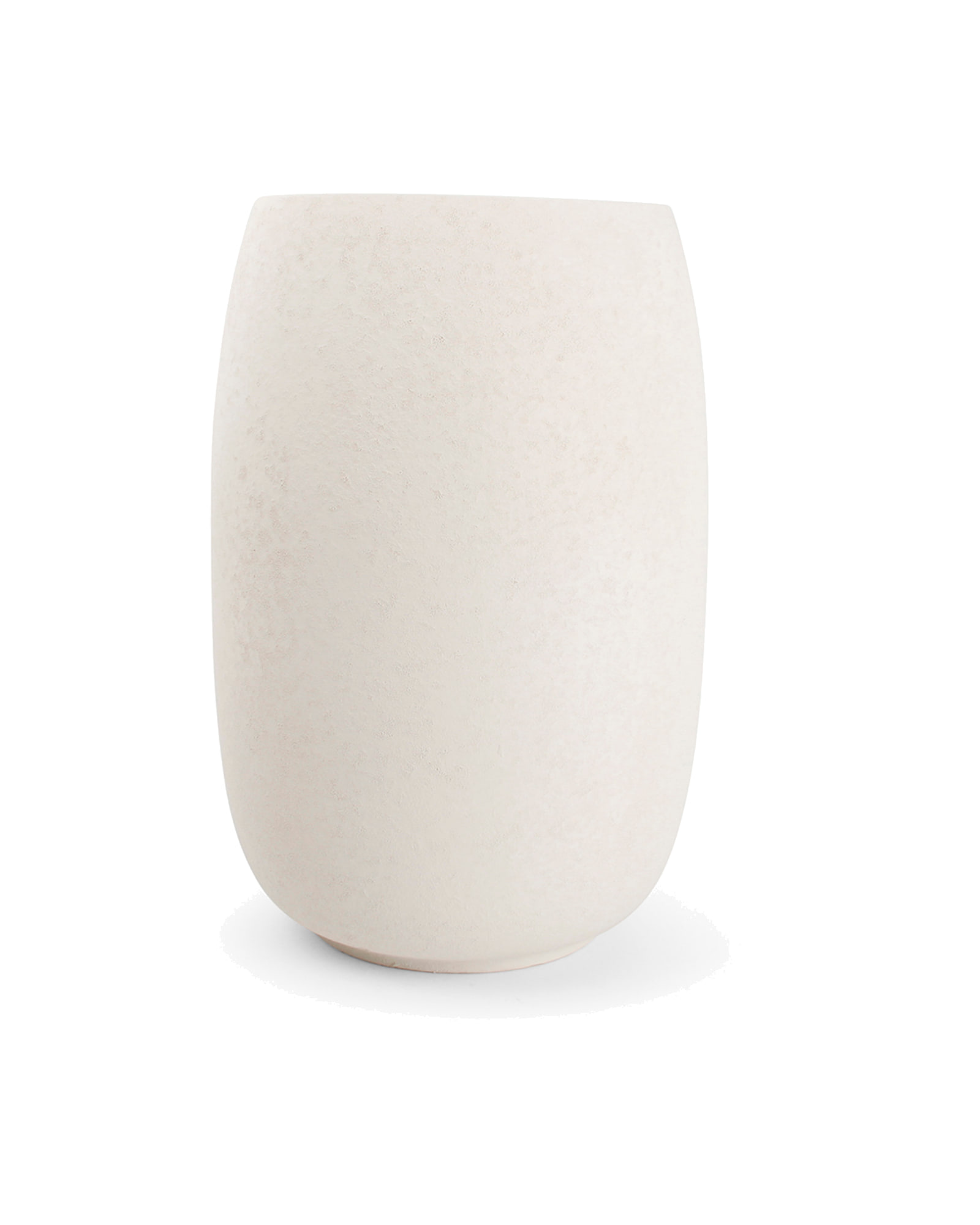 Bullet Vase aus Steinzeug, Weiß, Ø 20 cm, Ansicht 2