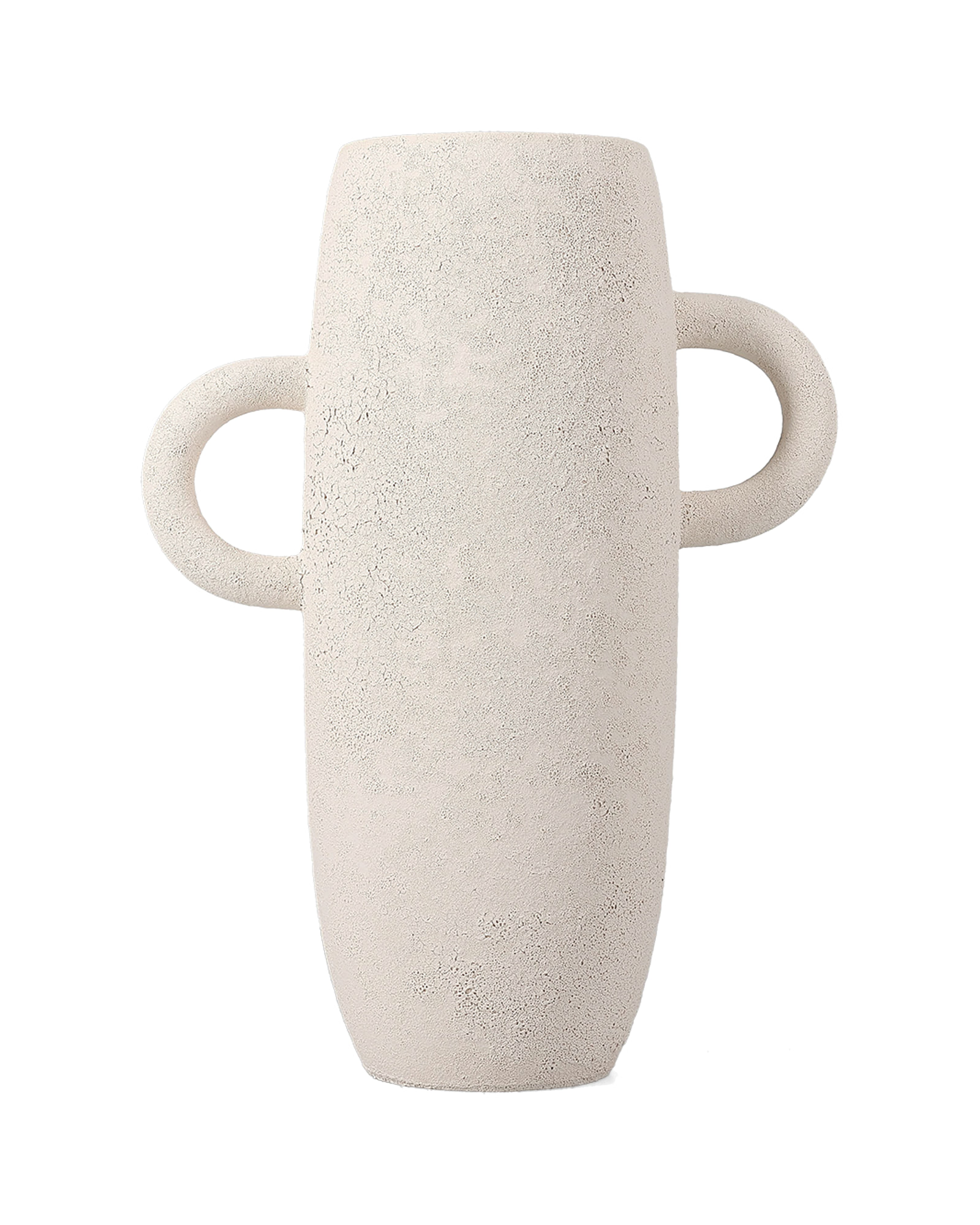 Bullet Vase aus Steinzeug, Weiß, Ø 11 cm, H 30 cm, Ansicht 1