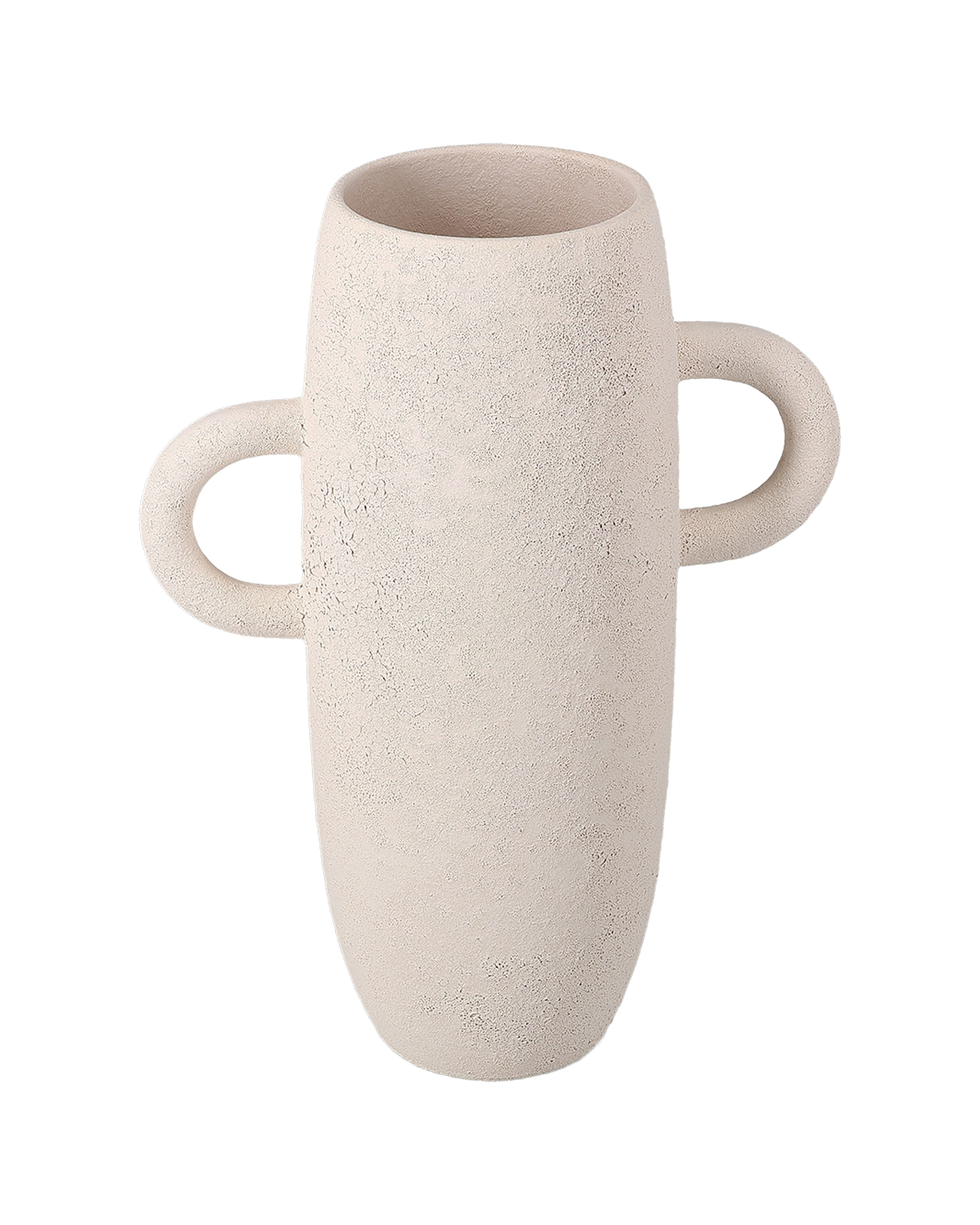 Bullet Vase aus Steinzeug, Weiß, Ø 11 cm, H 30 cm, Ansicht 2