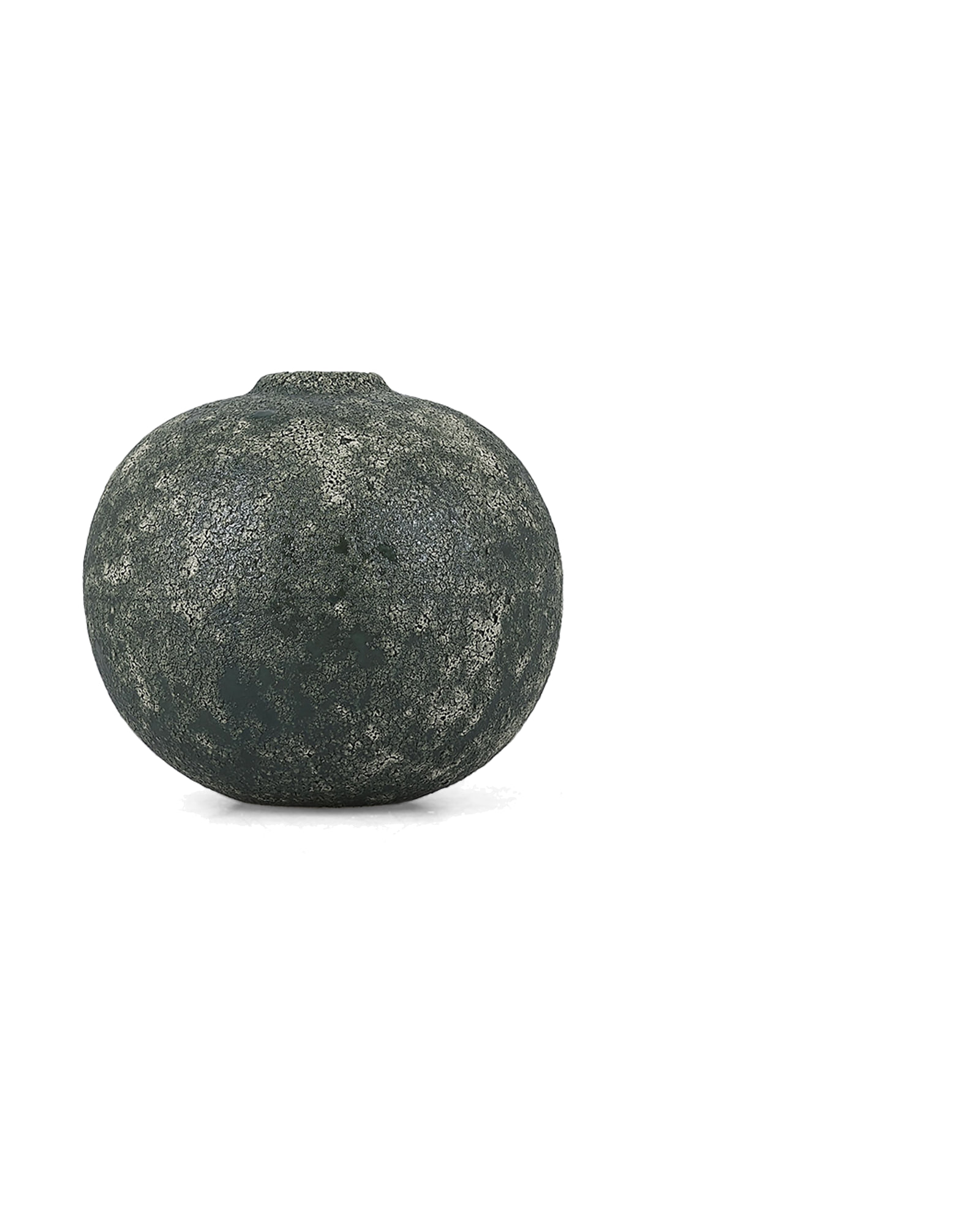 Bullet Vase aus Steinzeug, Grün, Ø 14,5 cm, H 13 cm, Ansicht 1